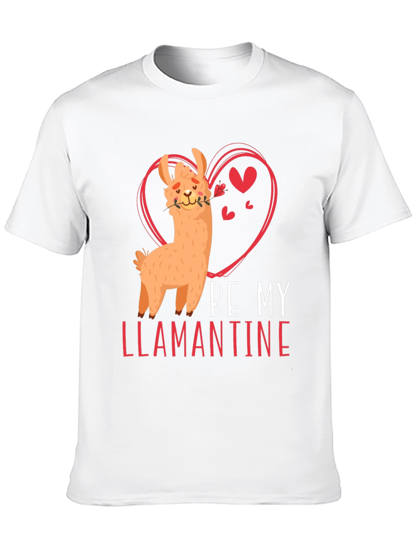 Black Be My Llamantine Black T-Shirt view 10