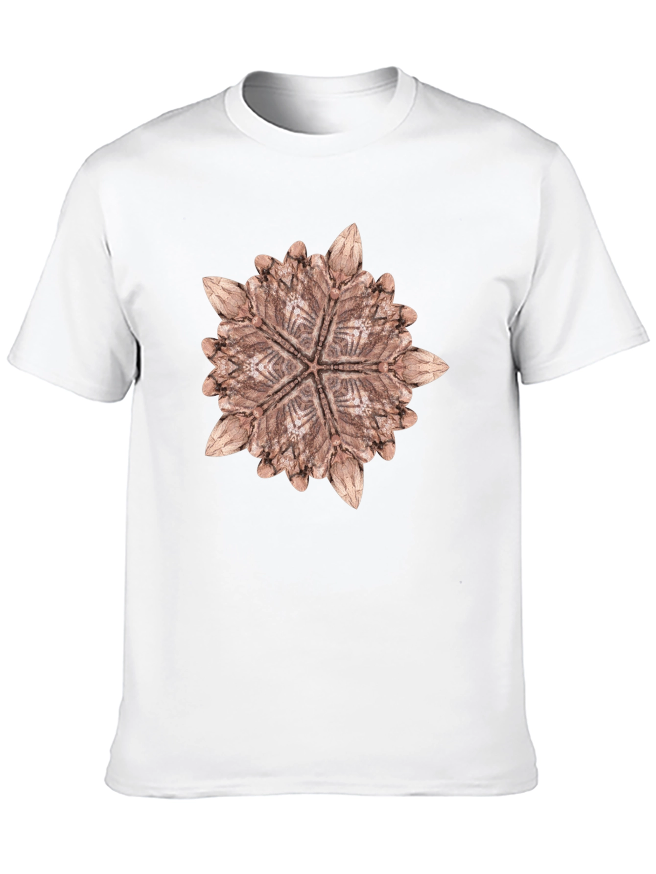 Black Abstract Radial Pattern Black T-Shirt view 10