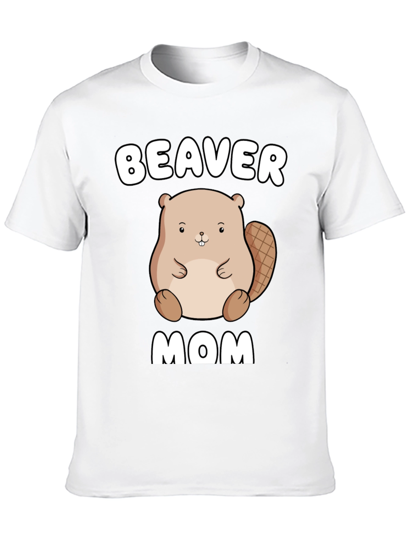 Black Beaver Mom Graphic Tee - Unisex Cotton T-Shirt view 10