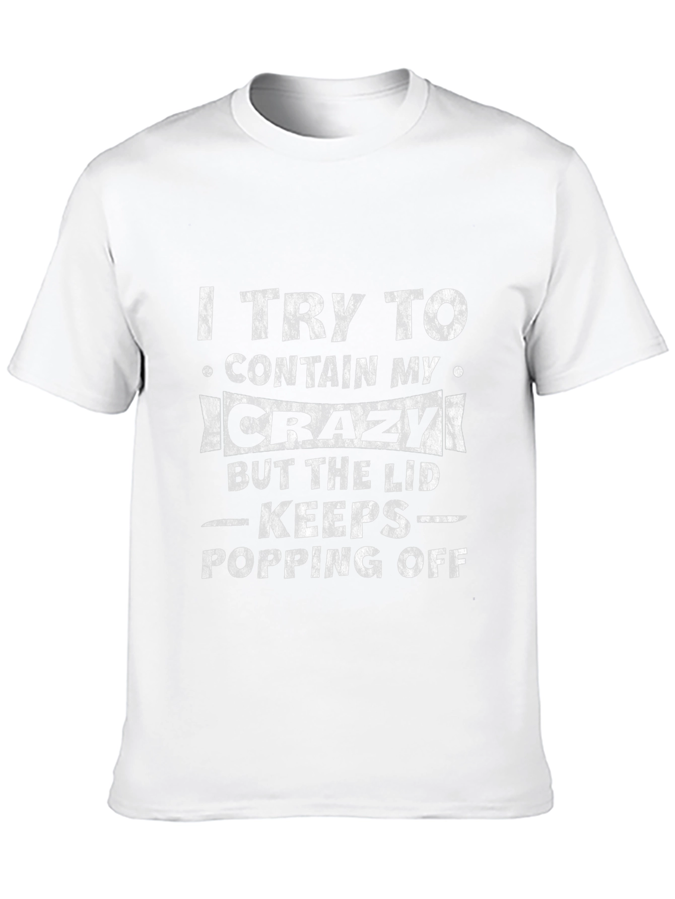 Black Crazy Lid Funny Graphic T-Shirt view 10