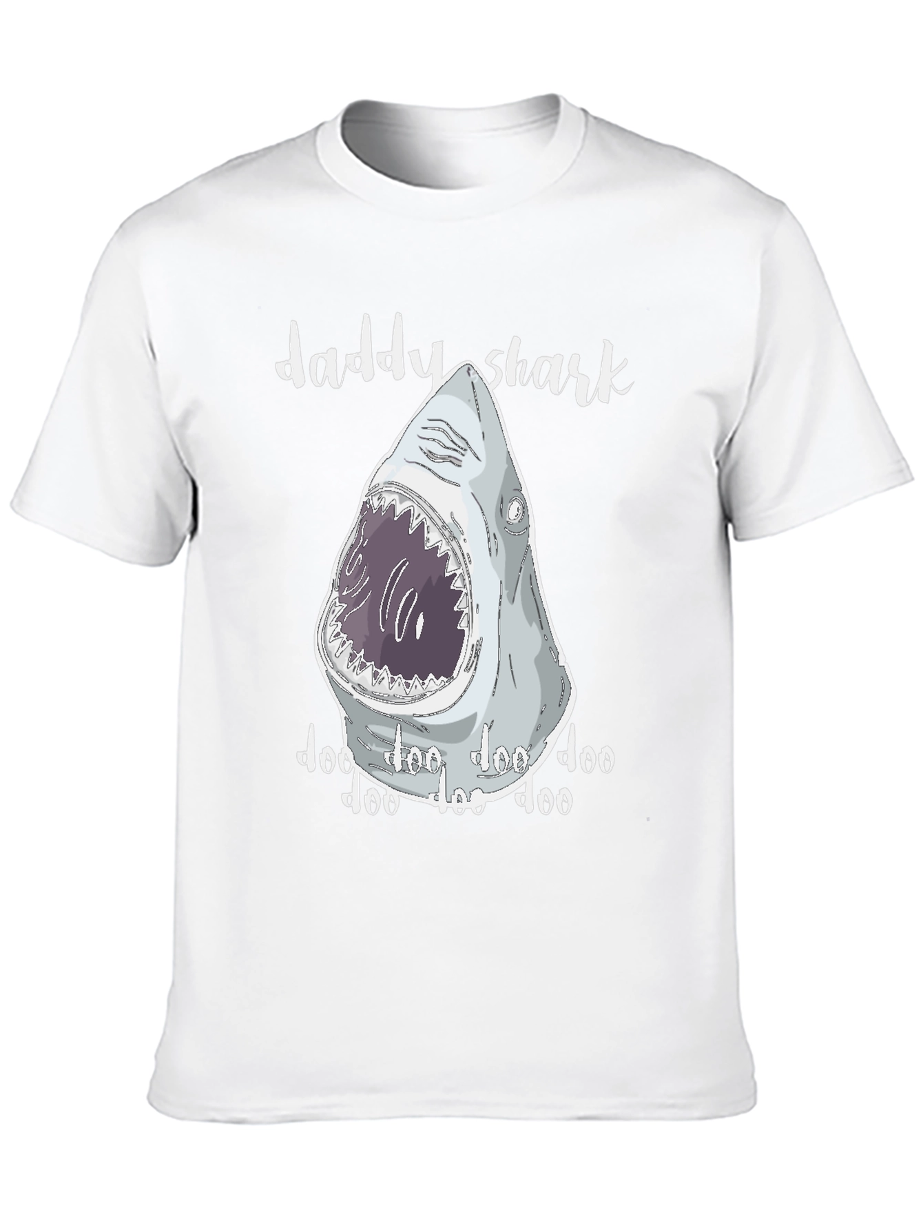 Black Daddy Shark T-Shirt - Novelty Graphic Tee view 10
