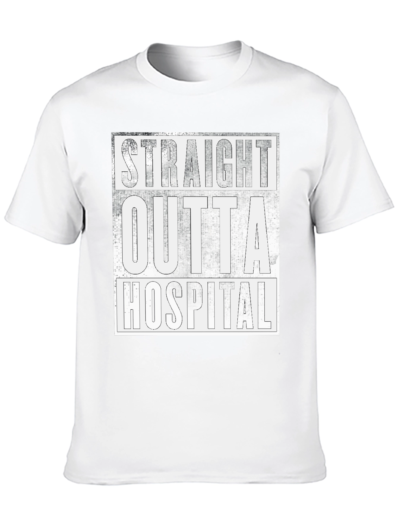 Black Straight Outta Hospital Graphic Tee view 10