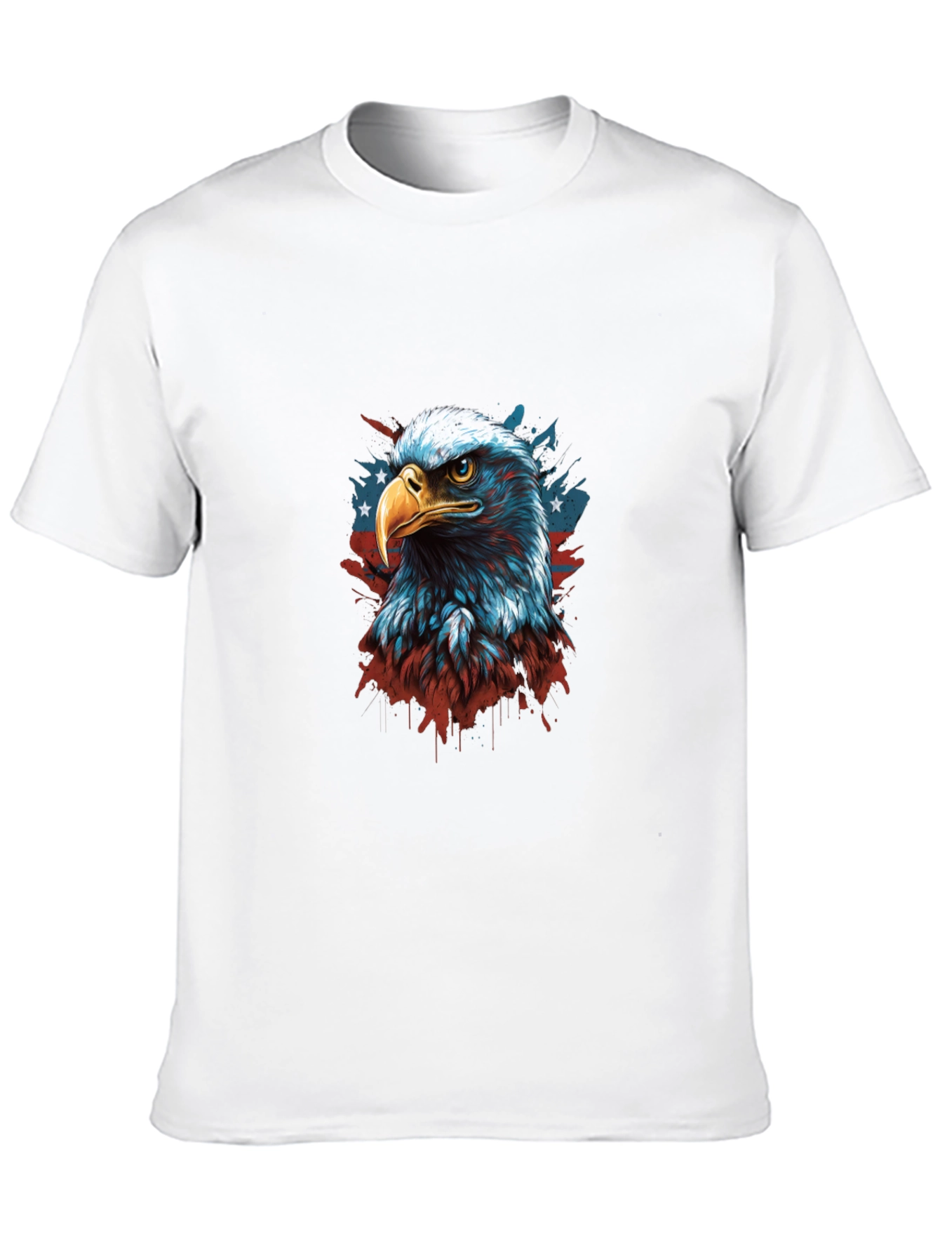 Black Patriotic Eagle Graphic Tee - Men's Black T-Shirt view 10