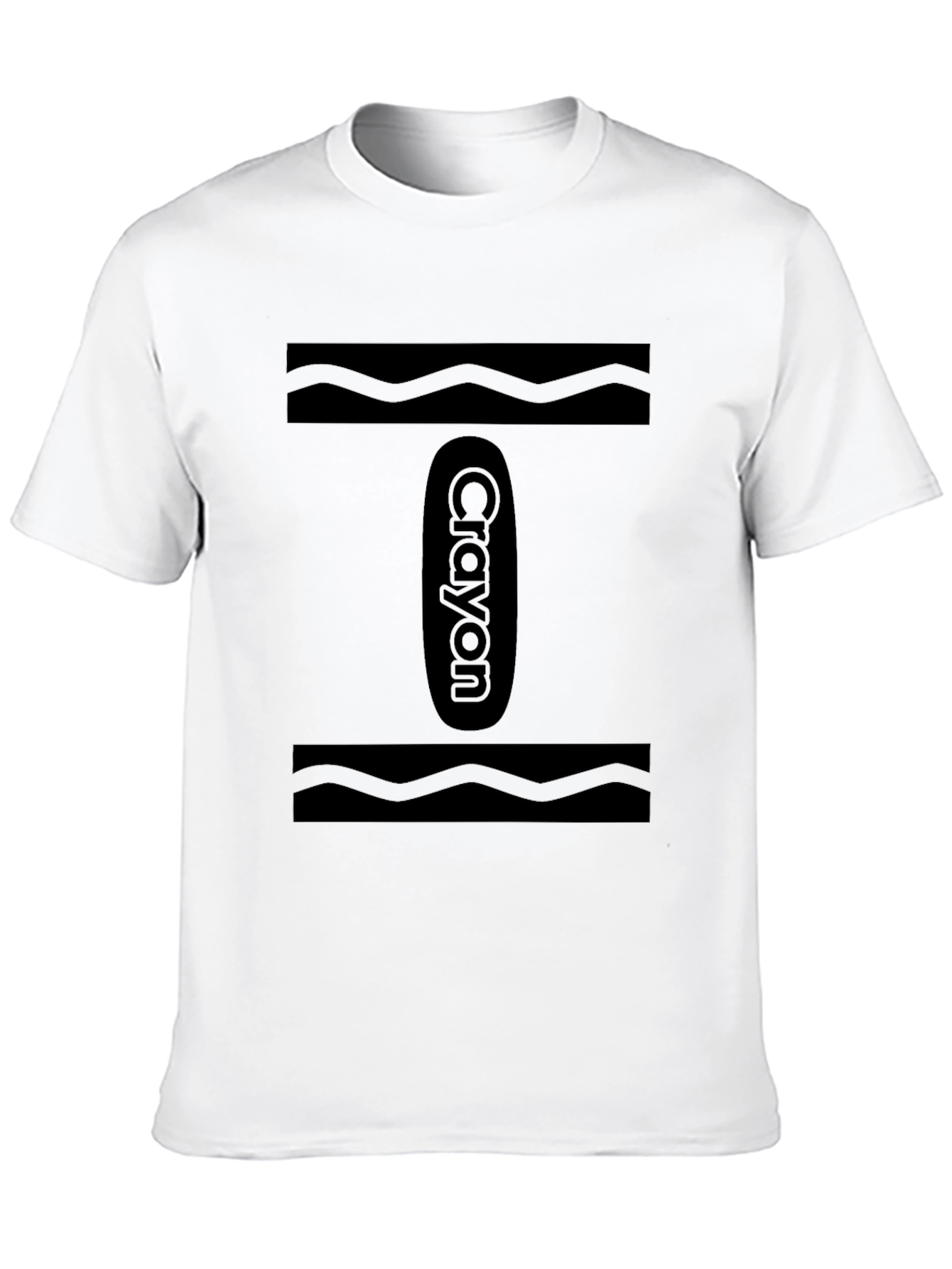 Black Crayon Graphic Tee - Classic Black T-Shirt view 10