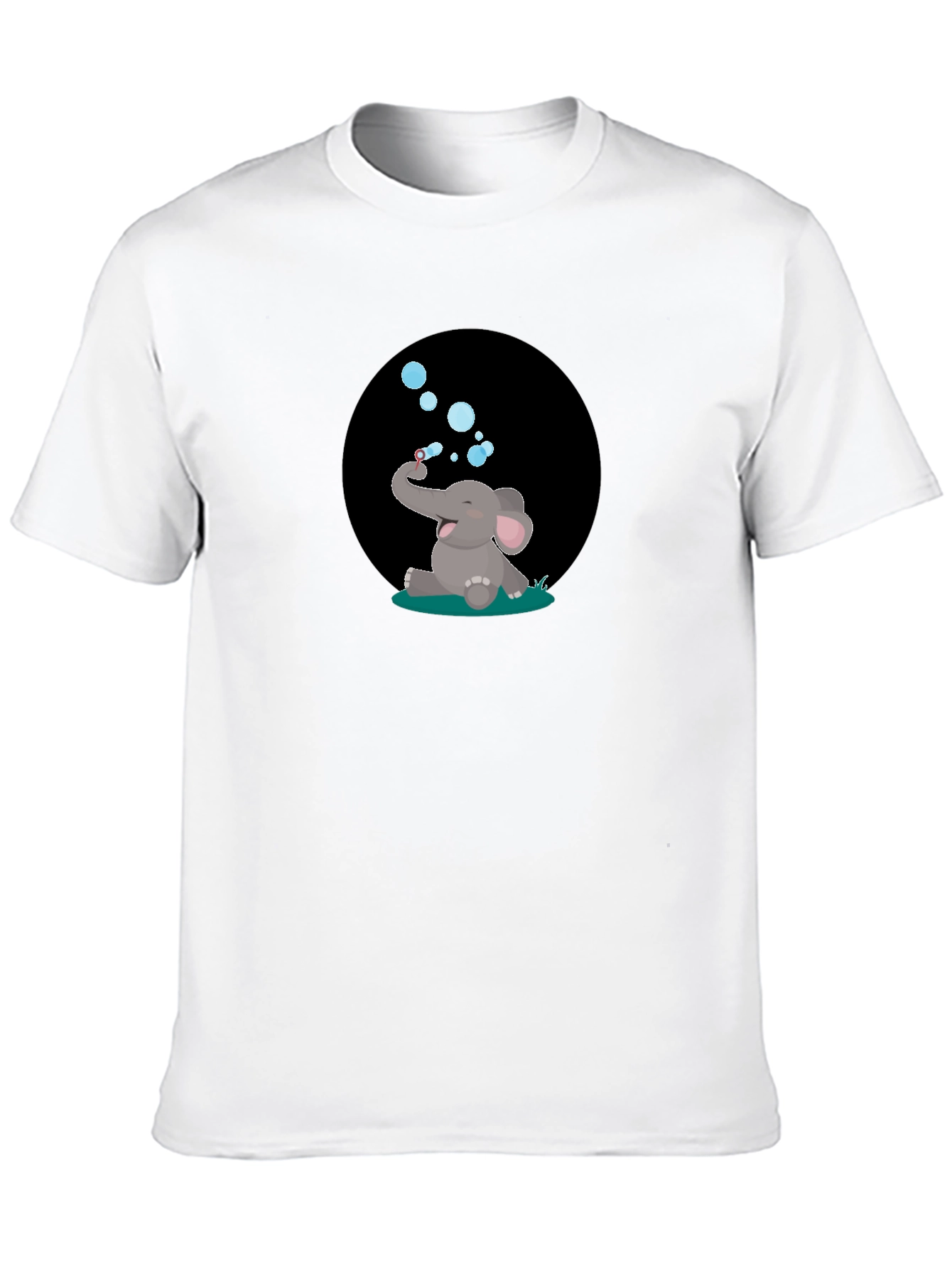 Black Elephant Bubbles Graphic Tee - Black T-Shirt view 10
