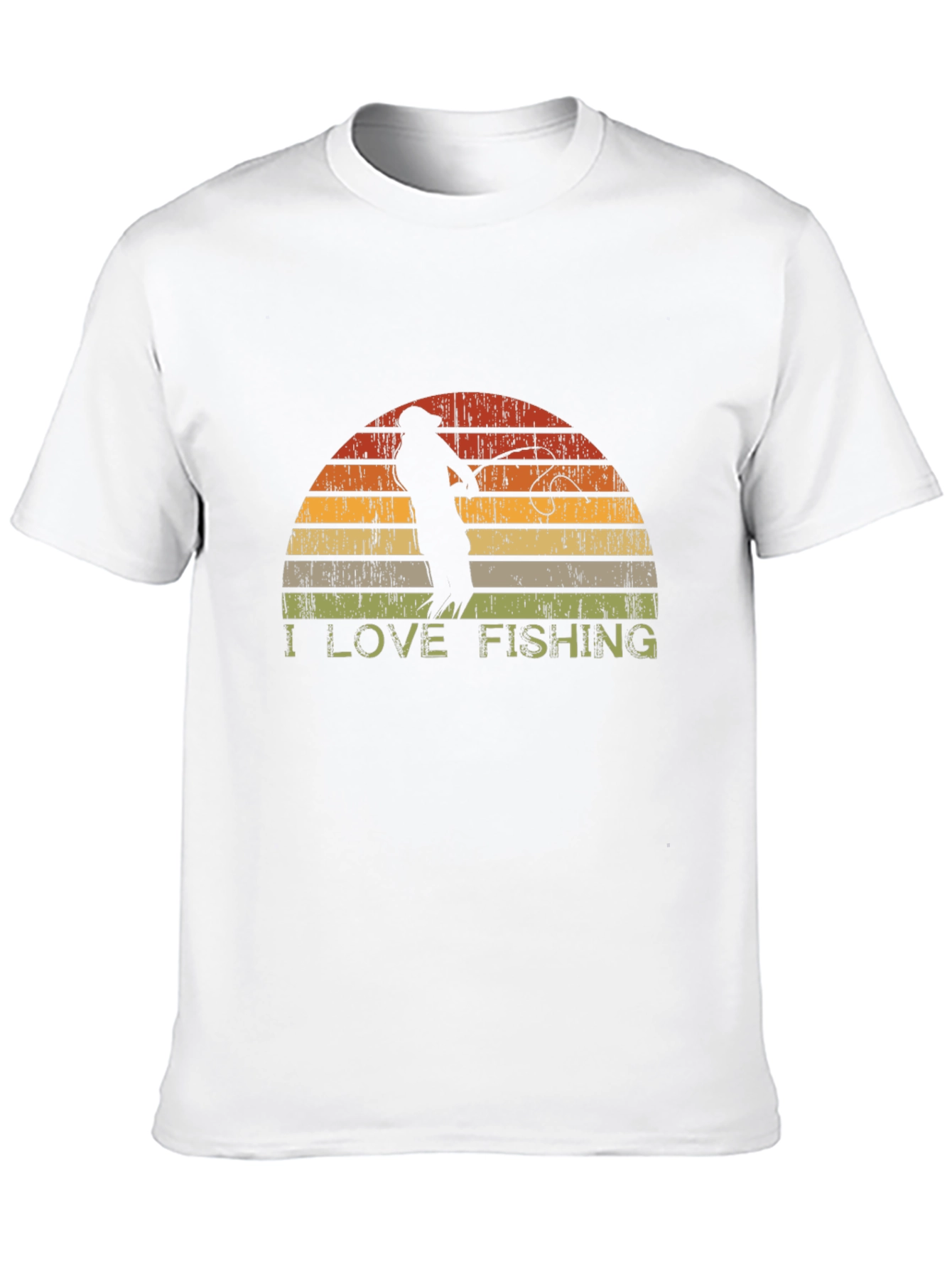 Black I Love Fishing Retro T-Shirt view 10