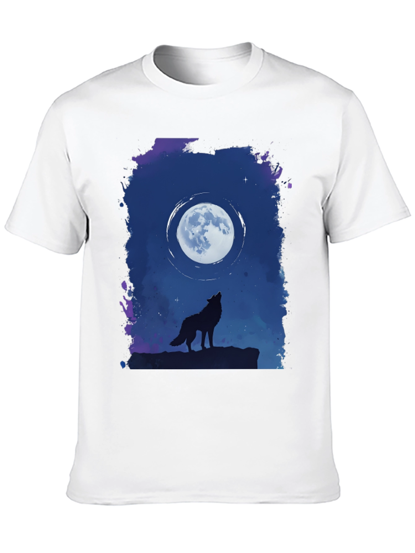 Black Wolf Moon Graphic T-Shirt - Black view 10
