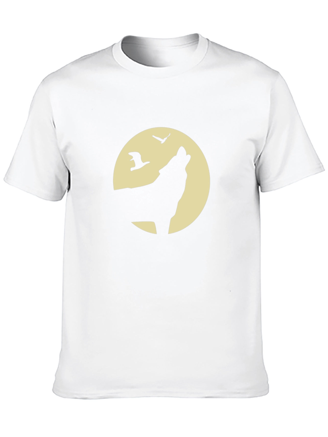 Black Wolf Howling Moon Graphic T-Shirt view 10