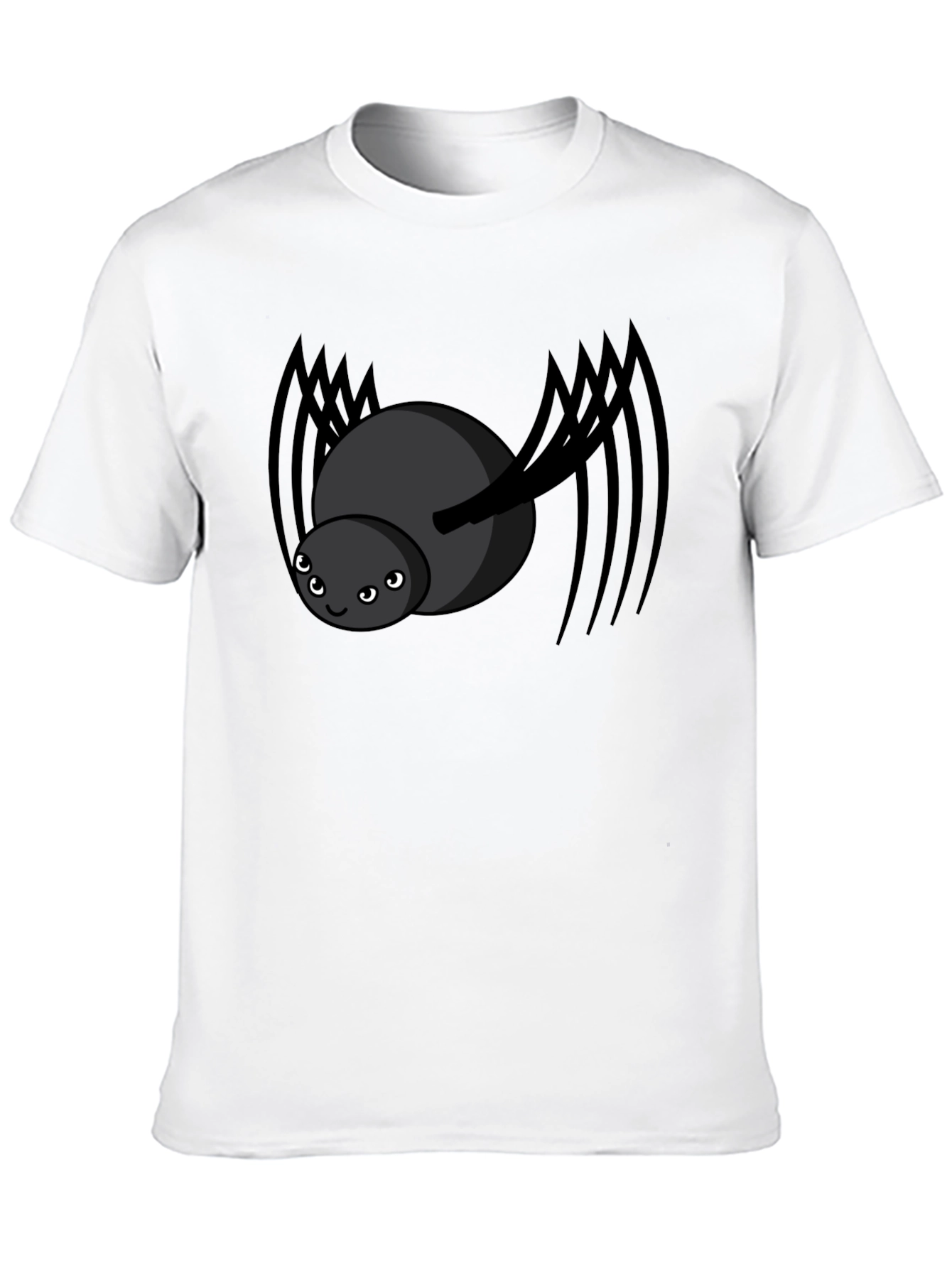 Black Cute Spider Graphic Black T-Shirt view 10