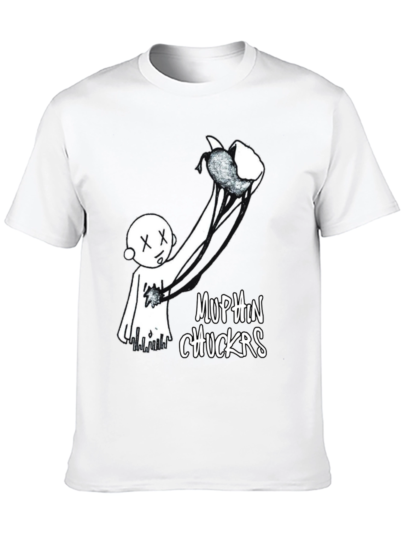 Black Muffin Chuckers Graphic Tee - Unique Design view 10