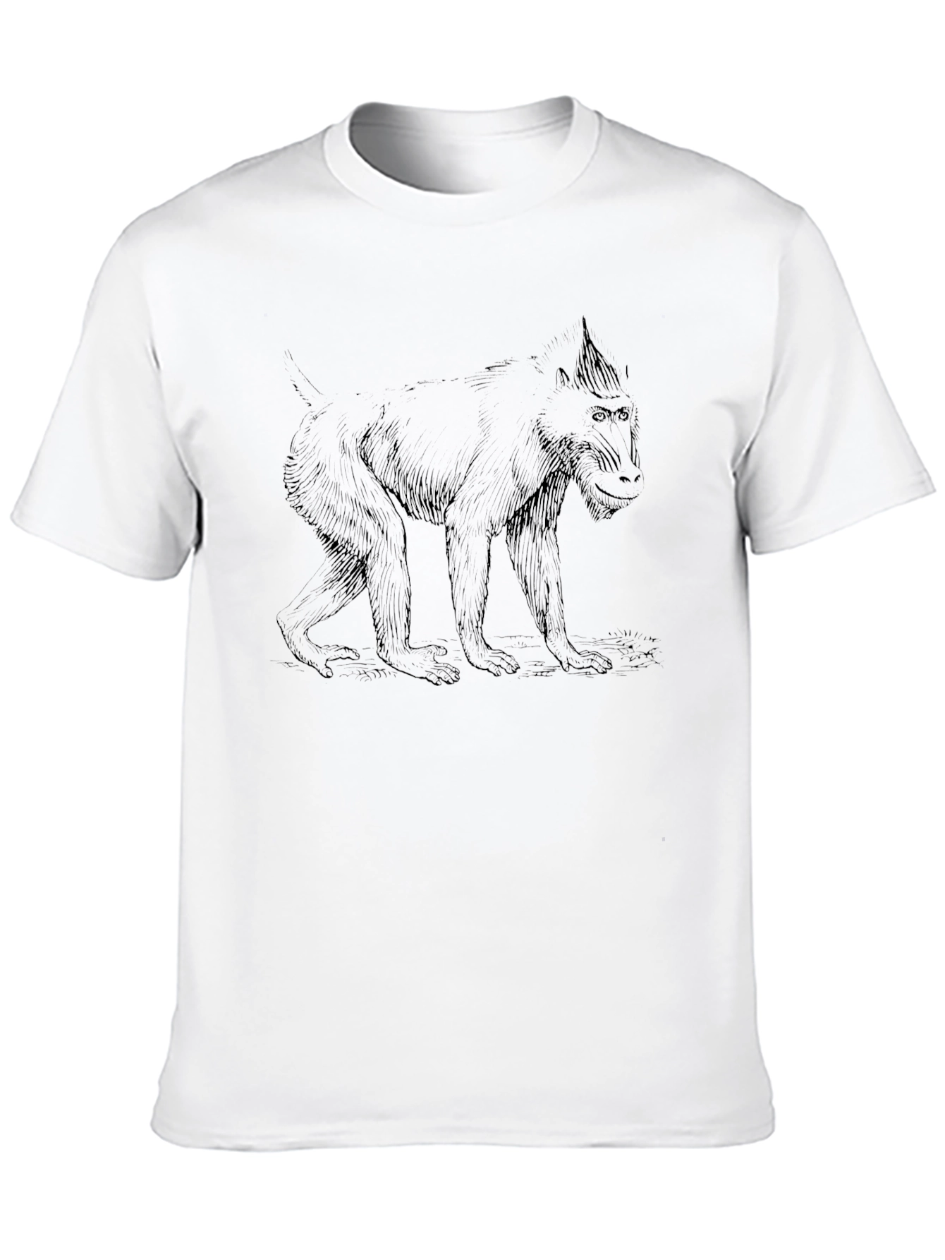 Black Monkey Graphic Tee - Mens Black Crew Neck T-Shirt view 10