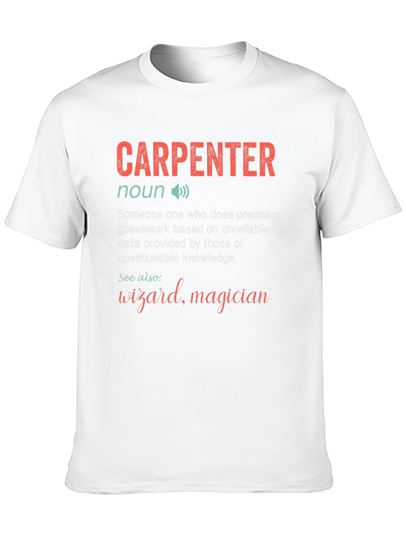 Black Carpenter Definition Graphic Novelty T-Shirt view 10