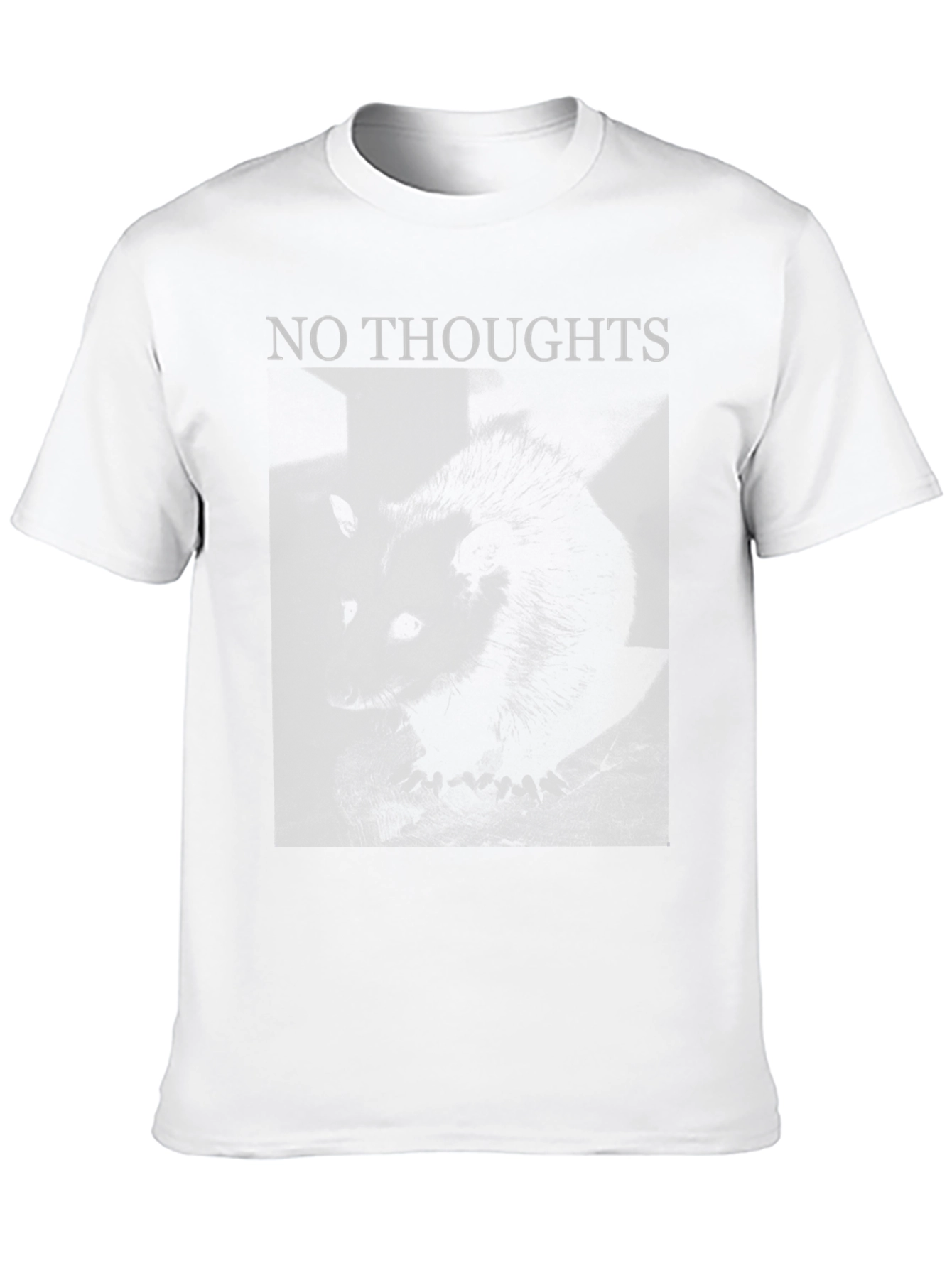 Black No Thoughts Opossum Graphic T-Shirt view 10