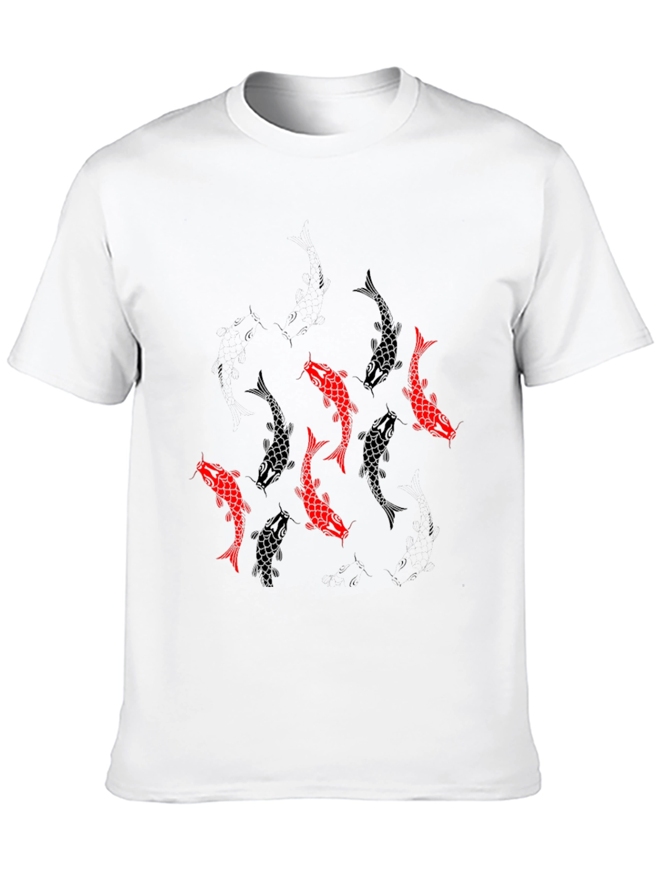 Black Koi Fish Graphic Tee - Black Cotton Blend view 10