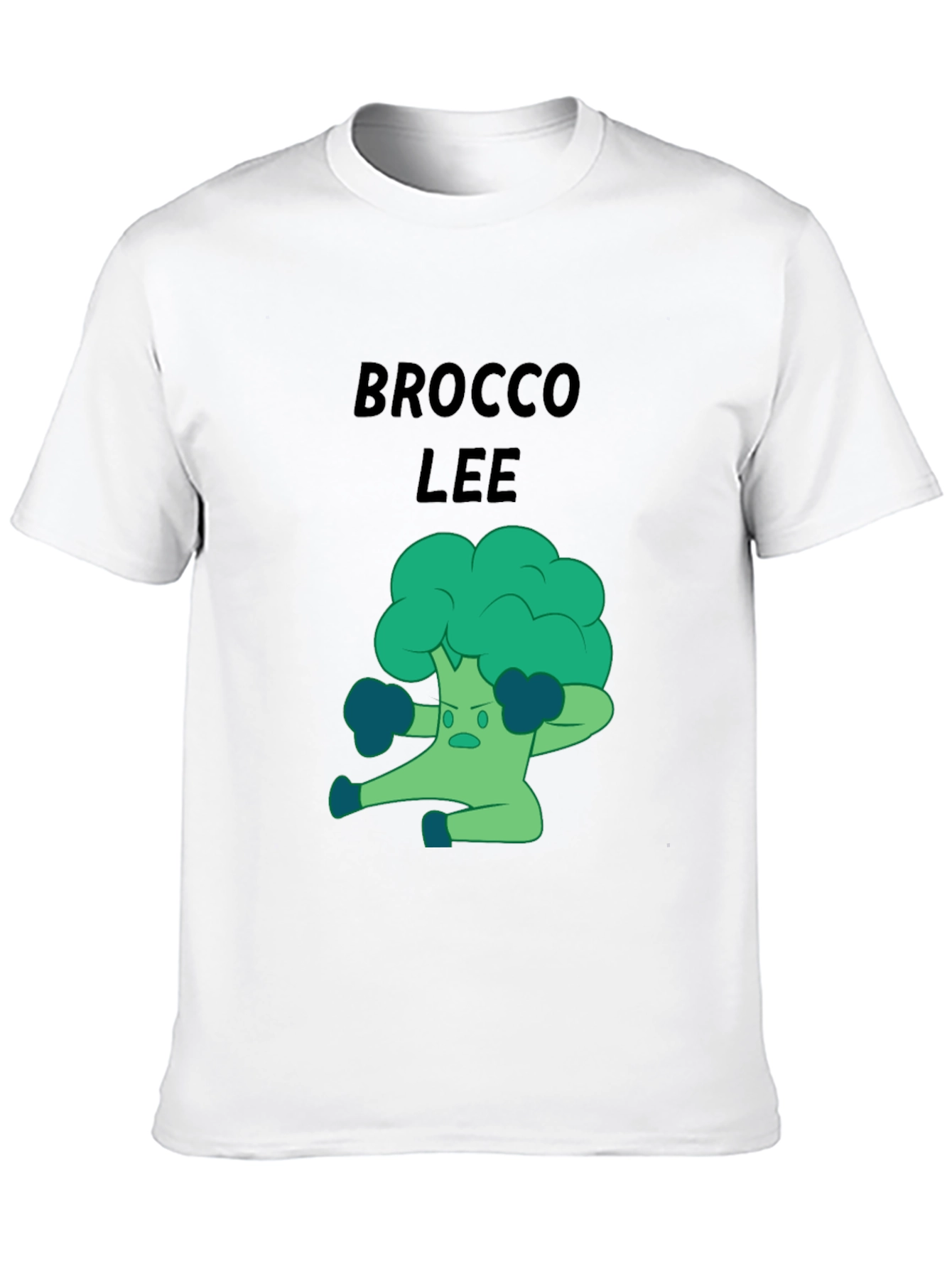 Black Brocco Lee T-Shirt - Funny Vegetable Boxer view 10