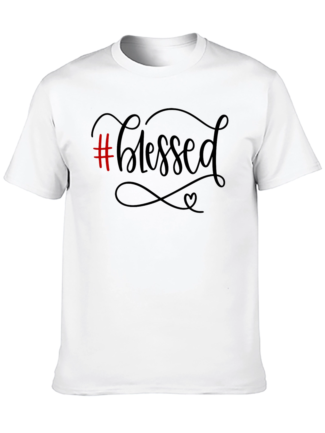 Black #Blessed Graphic Print Men's Black T-Shirt view 10