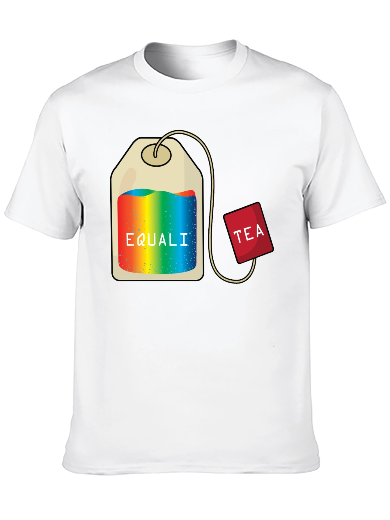 Black Equality Tea T-Shirt - Pride Rainbow Bag Tee view 10