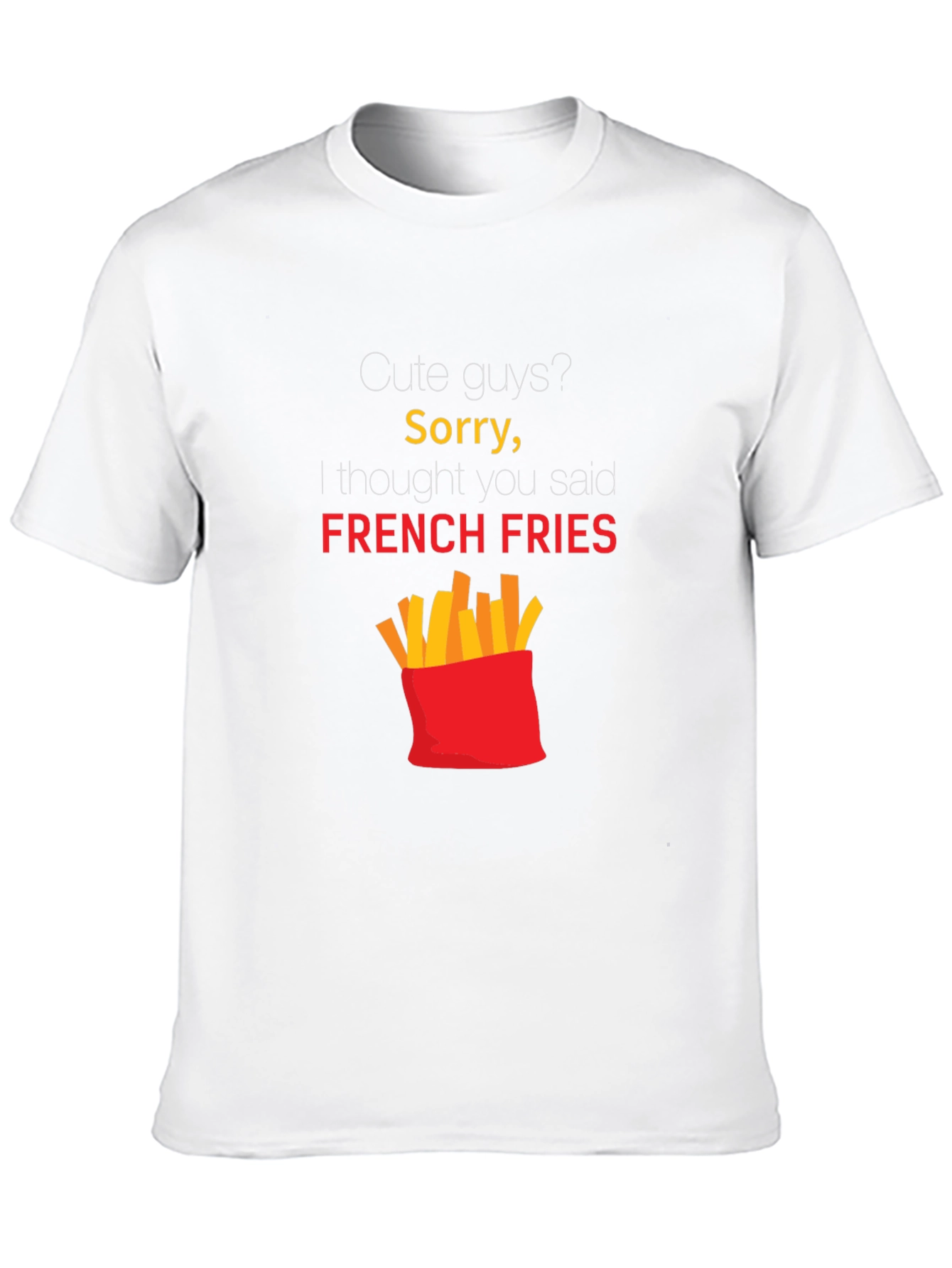 Black Funny French Fries Graphic Tee - Unisex view 10