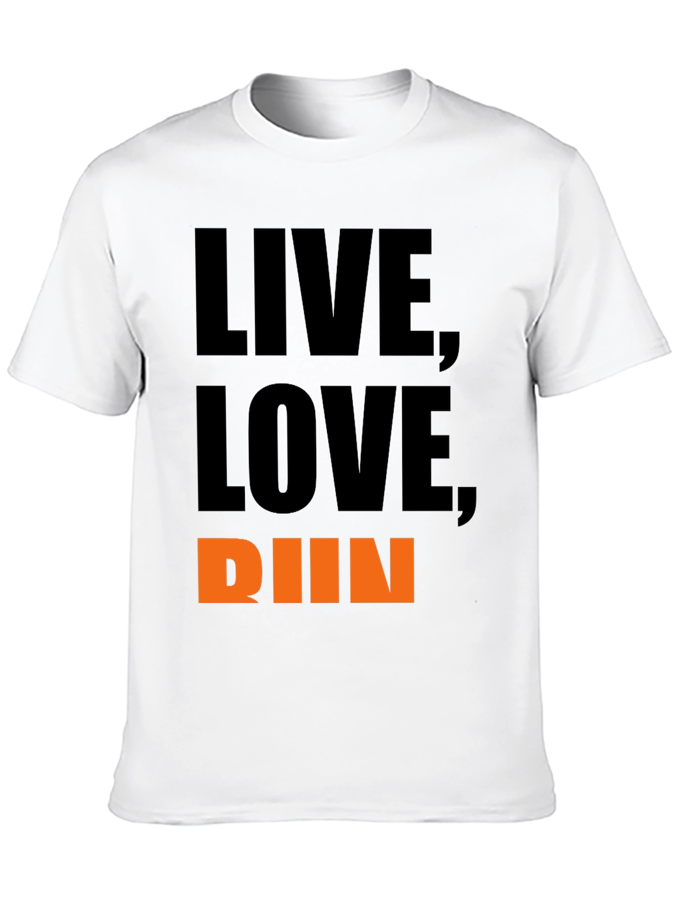 Black Live, Love, Run T-Shirt - Motivational Graphic Tee view 10