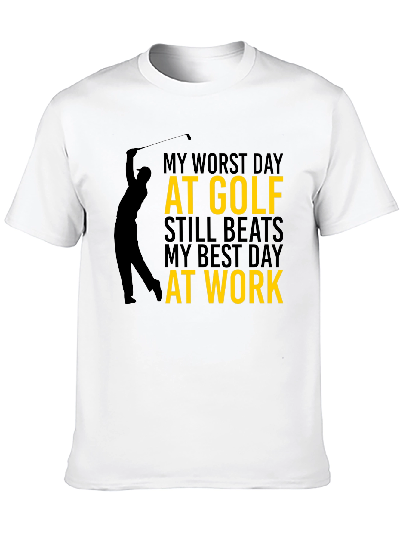 Black Funny Golf T-Shirt: My Worst Day at Golf view 10