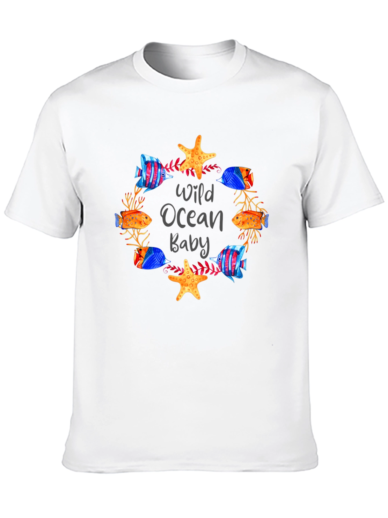 Black Wild Ocean Baby Graphic T-Shirt view 10