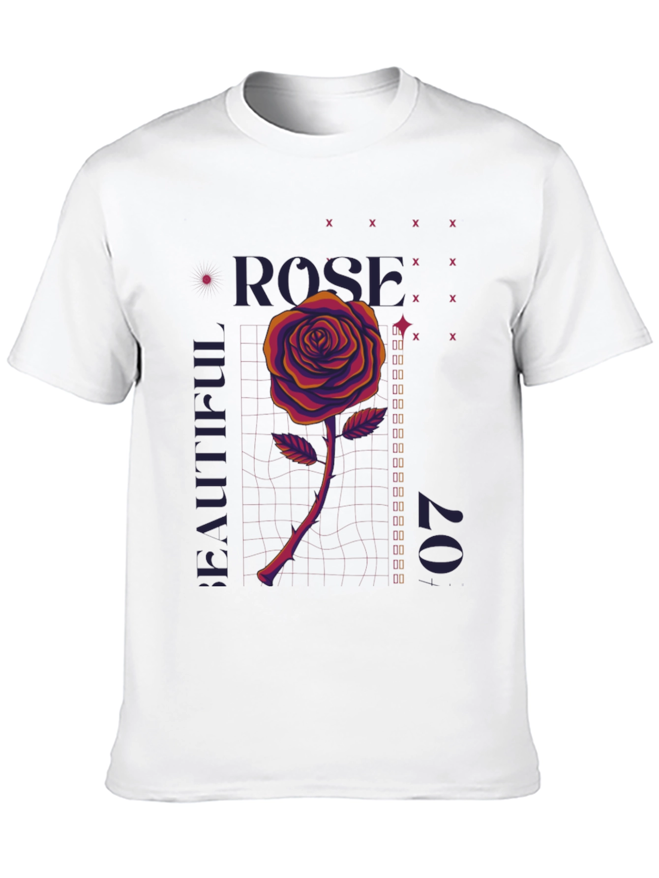 Black Rose Graphic T-Shirt - Men's Black Tee view 10