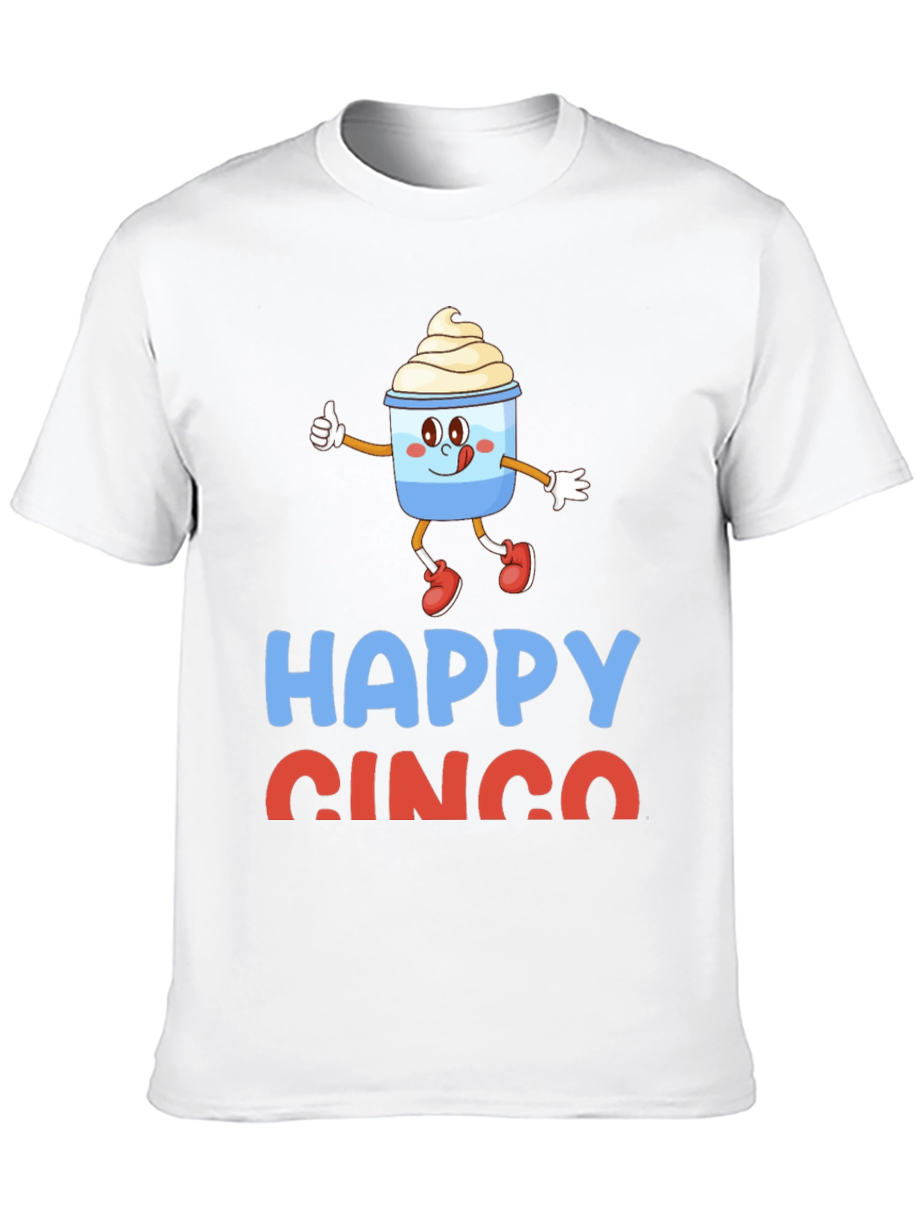 Black Happy Cinco Cartoon T-Shirt view 10