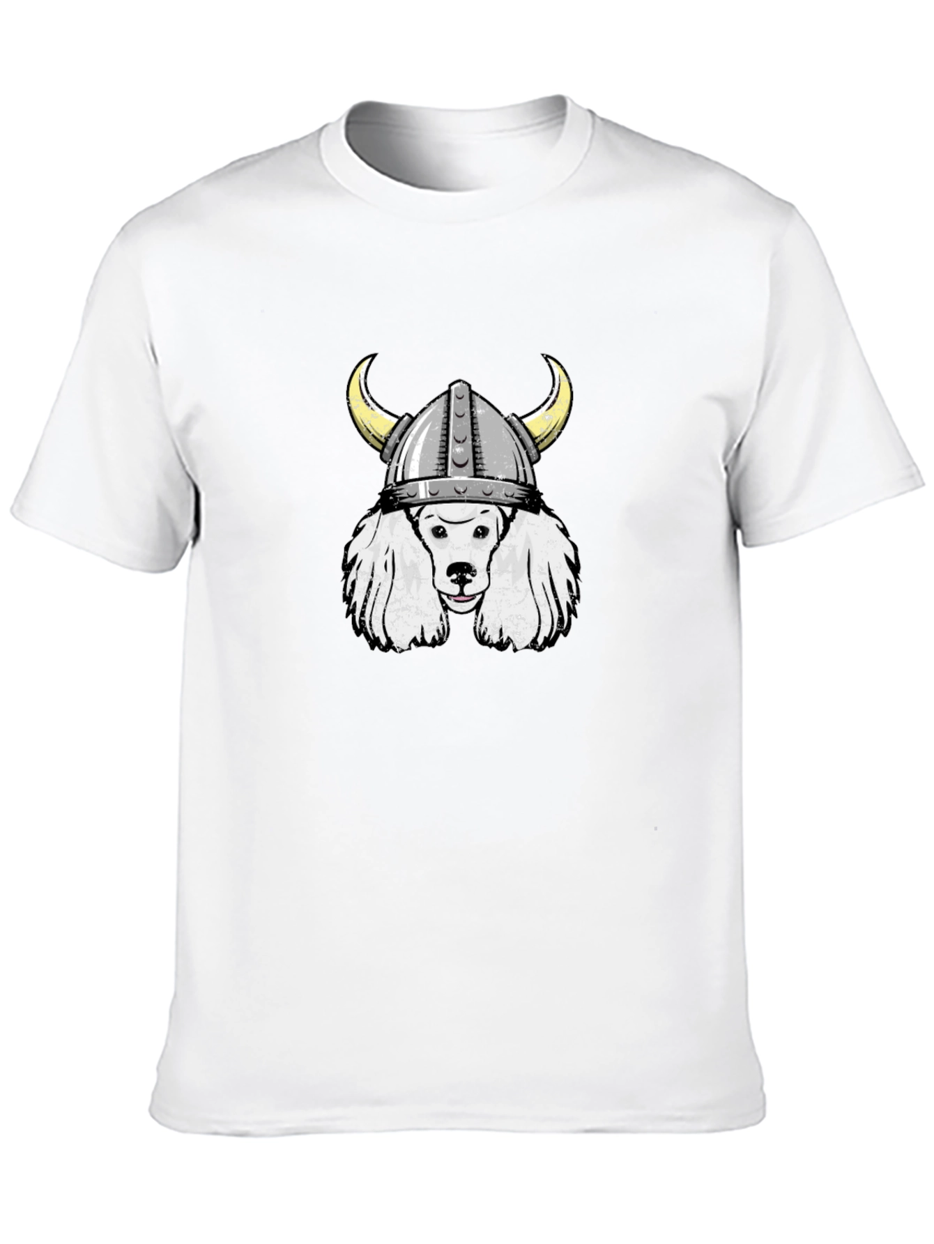 Black Viking Poodle Graphic Tee view 10