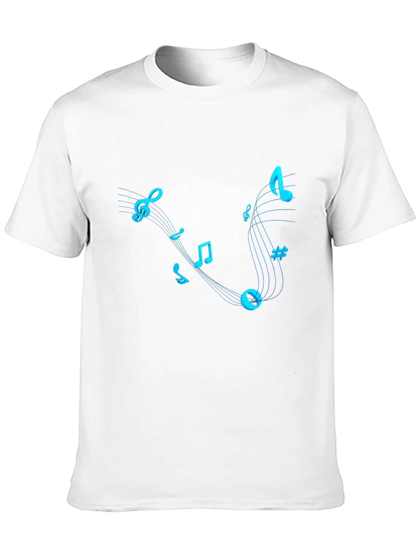 Black Musical Notes Graphic T-Shirt - Trendy Black Tee view 10