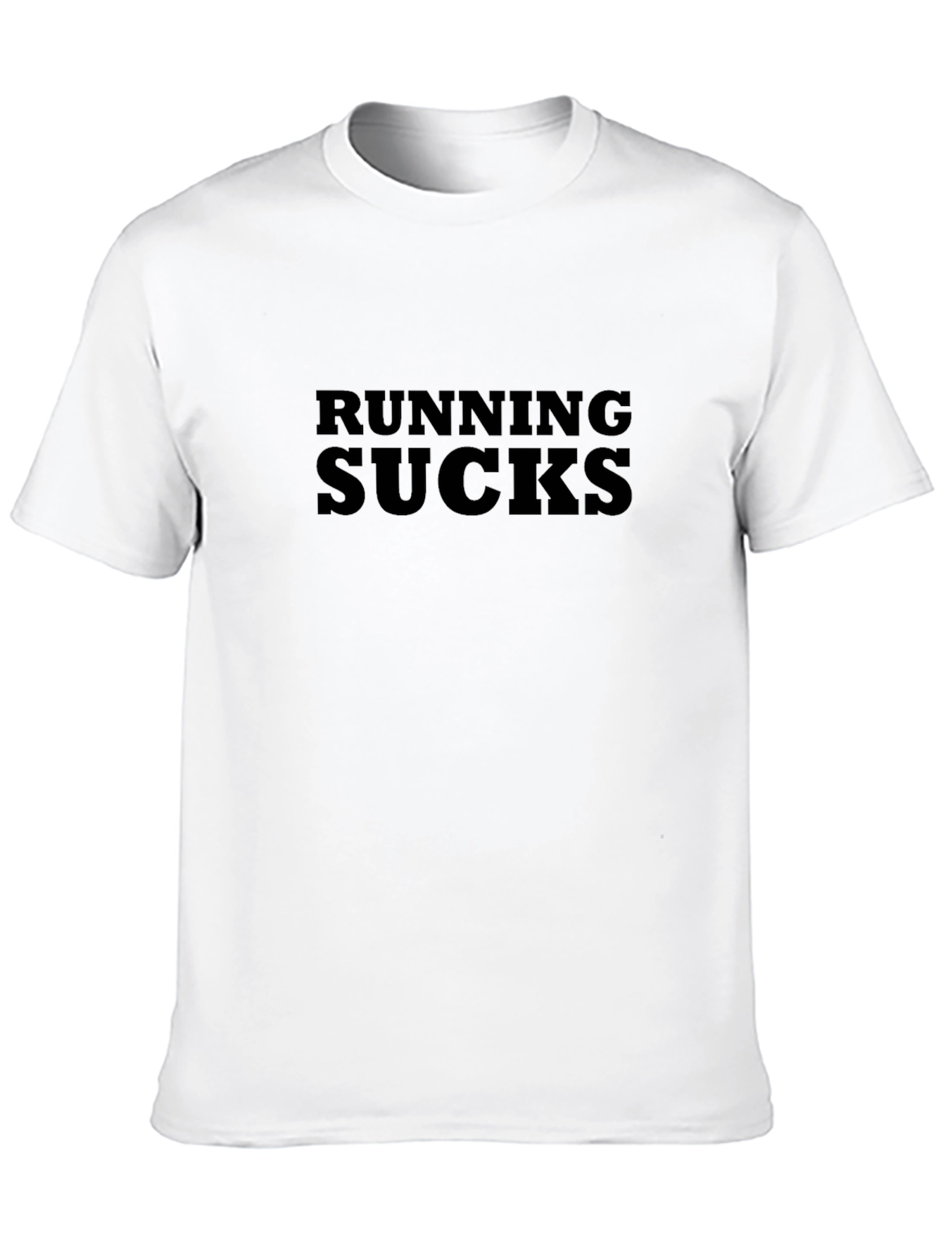 Black Running Sucks Black T-Shirt - Funny Workout Tee view 10