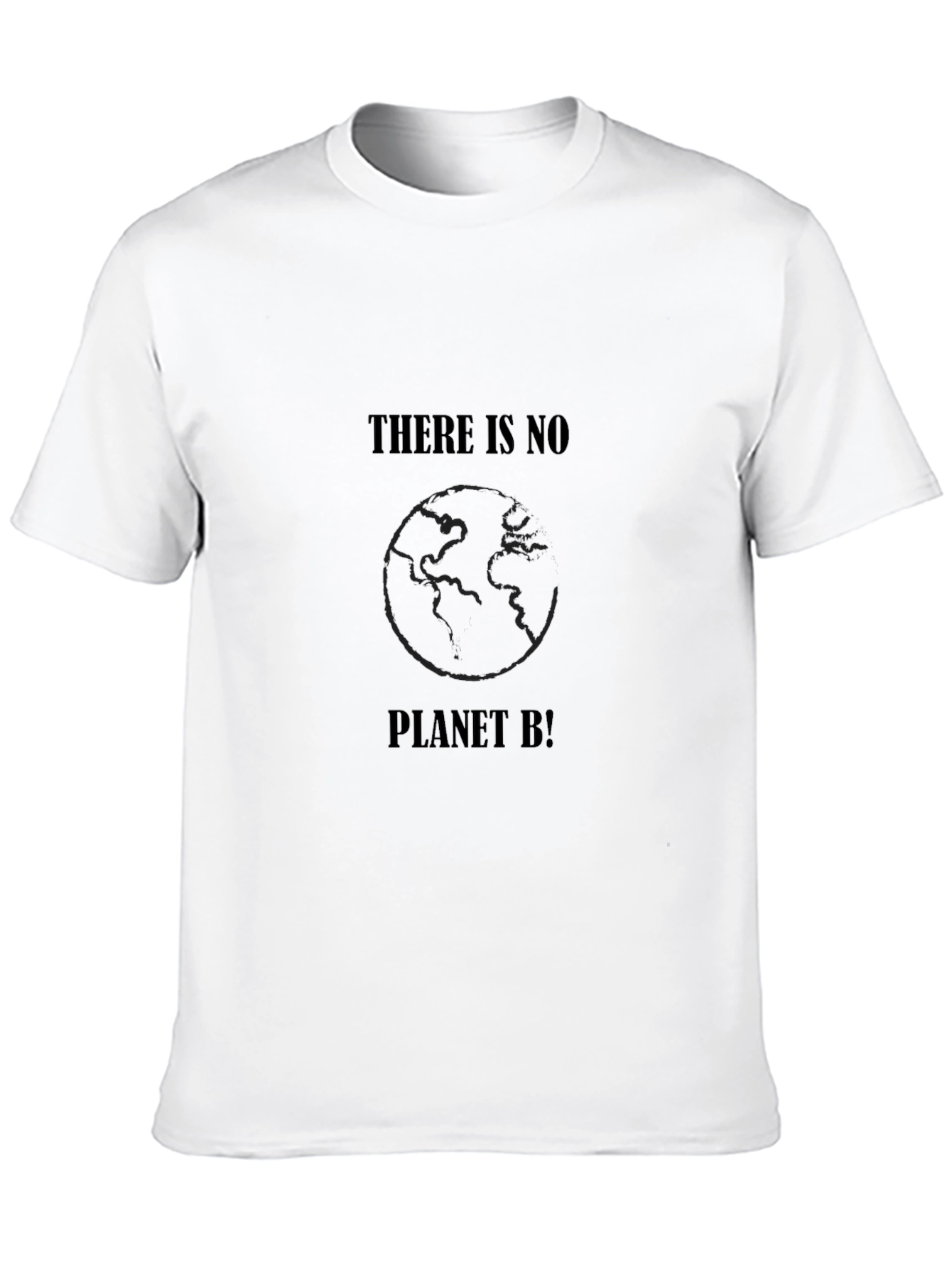 Black No Planet B Graphic T-Shirt - Eco-Friendly Awareness Tee view 10