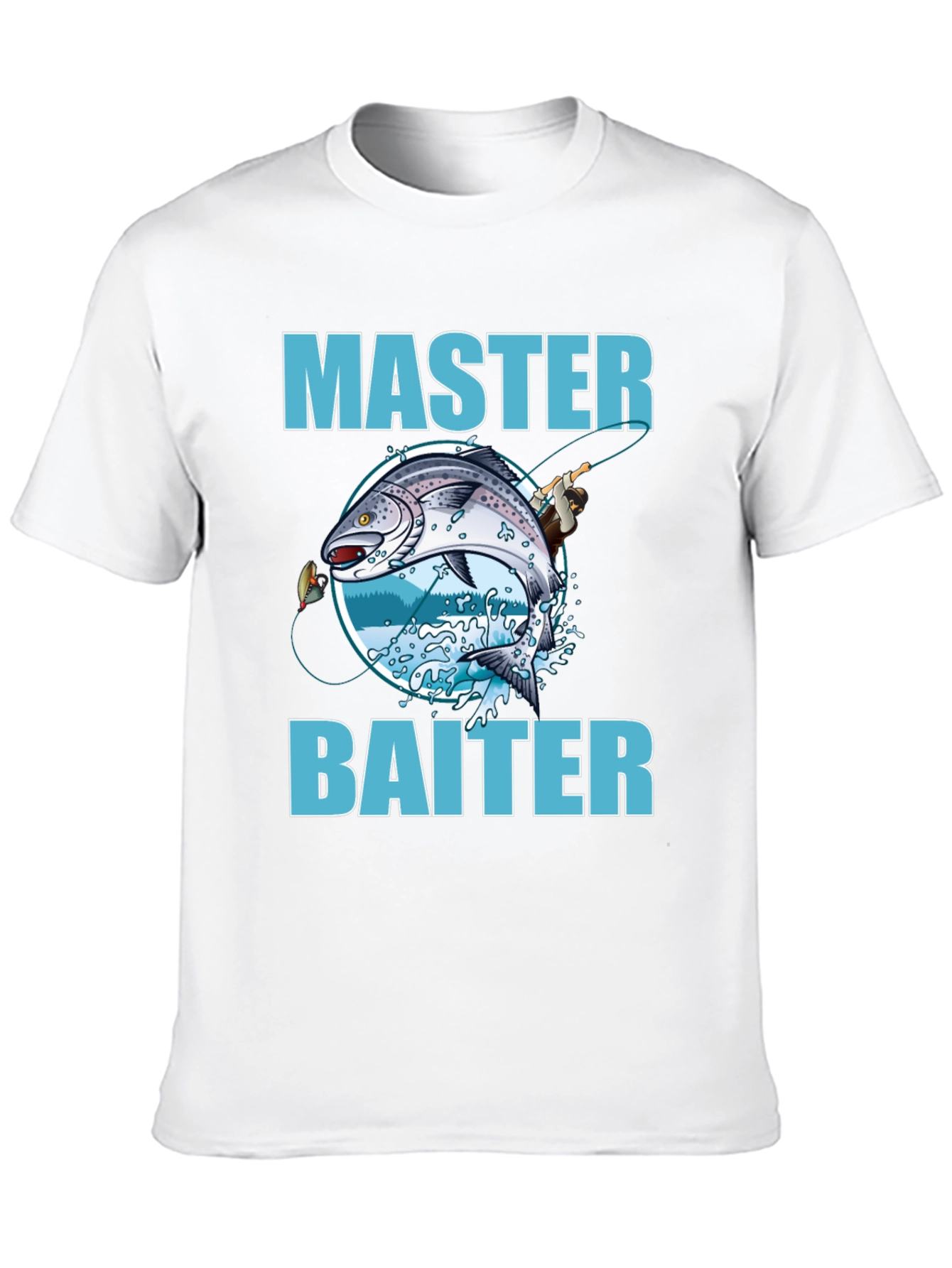 Black Master Baiter Fishing T-Shirt - Funny Fishing Tee view 10