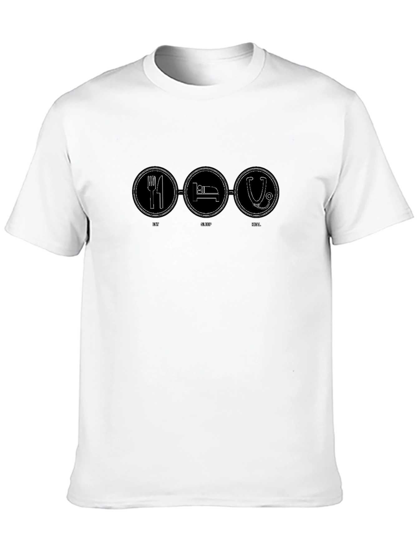 Black Eat Sleep Heal Graphic Tee - Black view 10