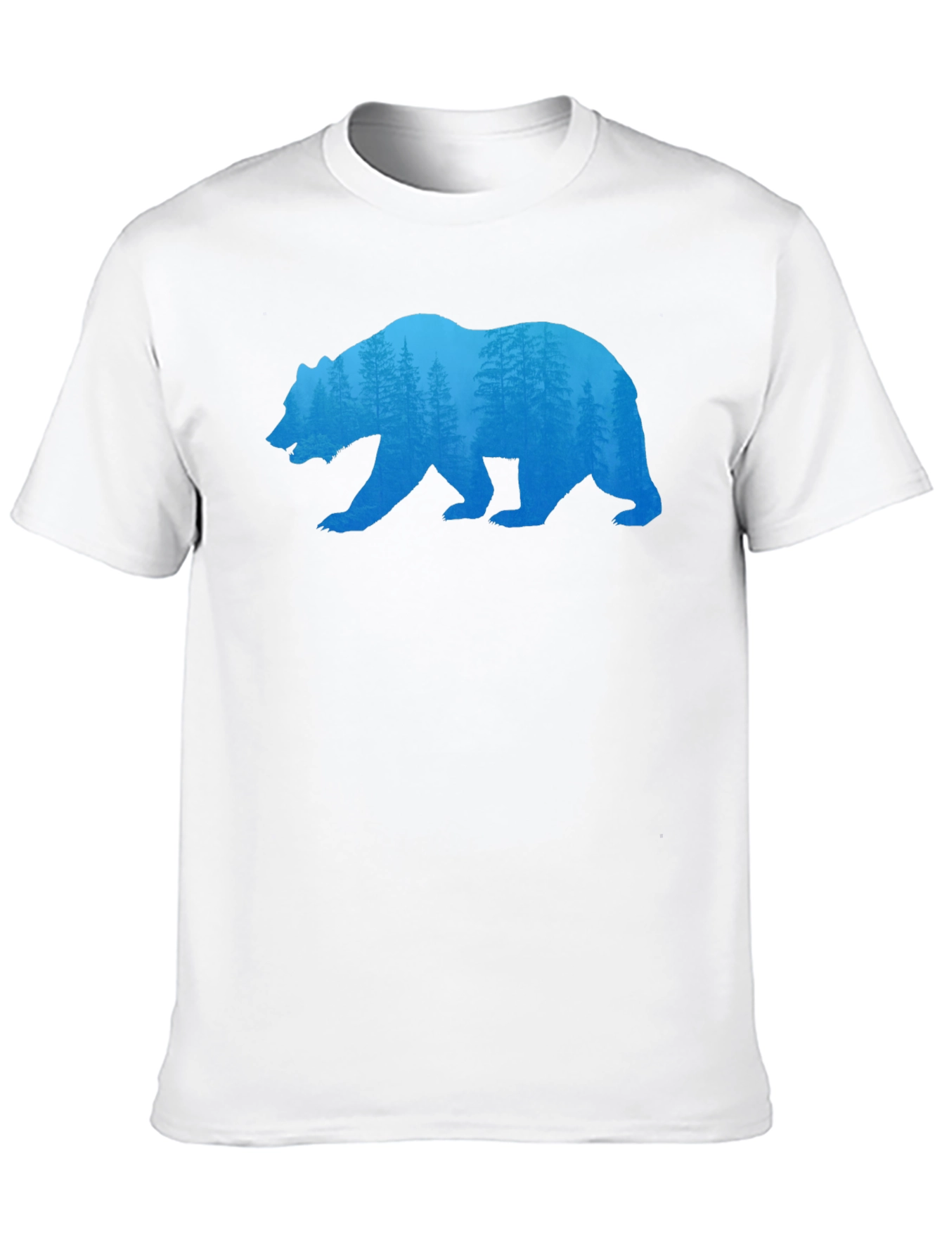 Black Bear Silhouette Forest Graphic Tee view 10