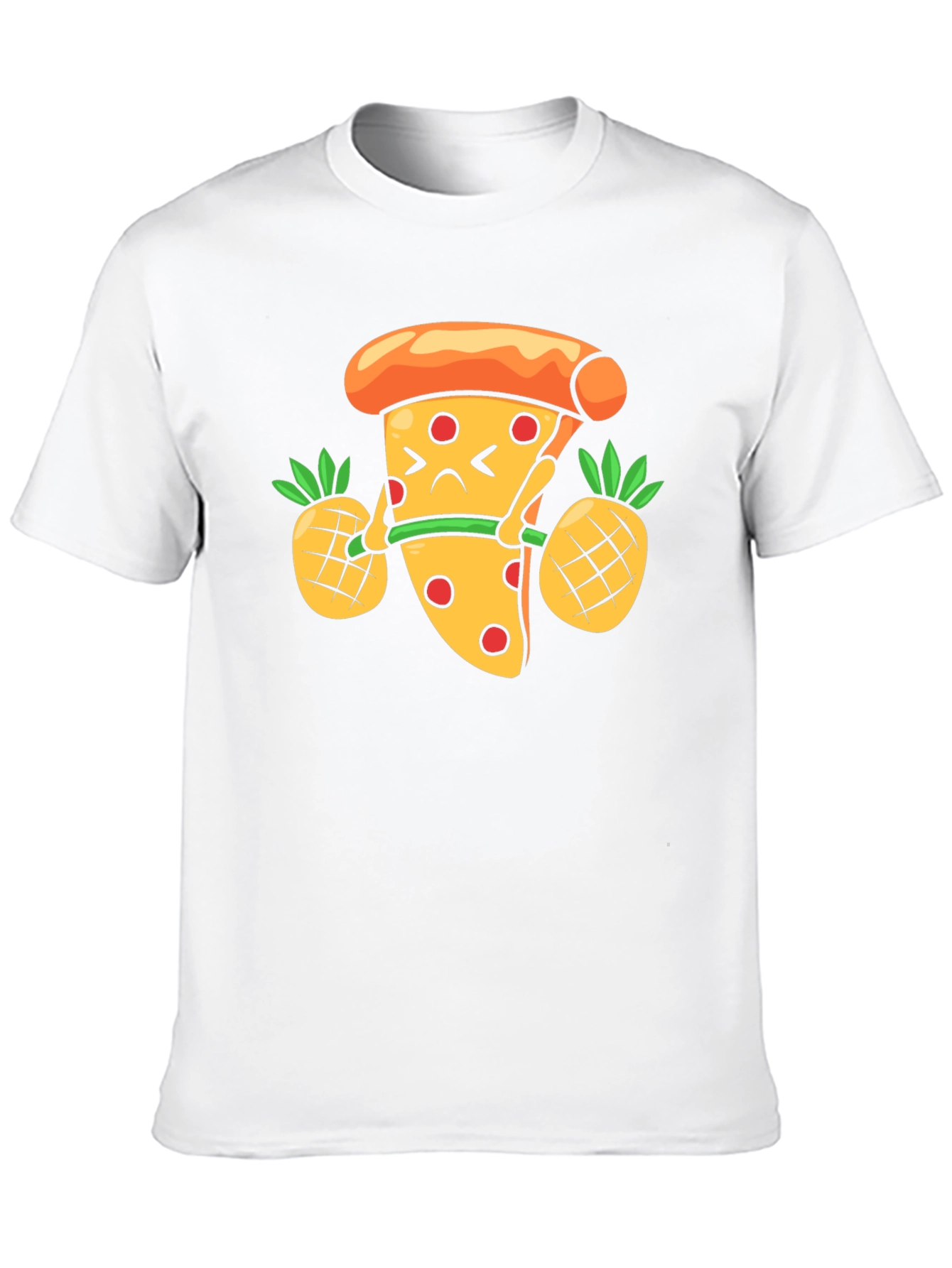 Black Pizza Lifting Pineapple Weights Funny T-Shirt view 10