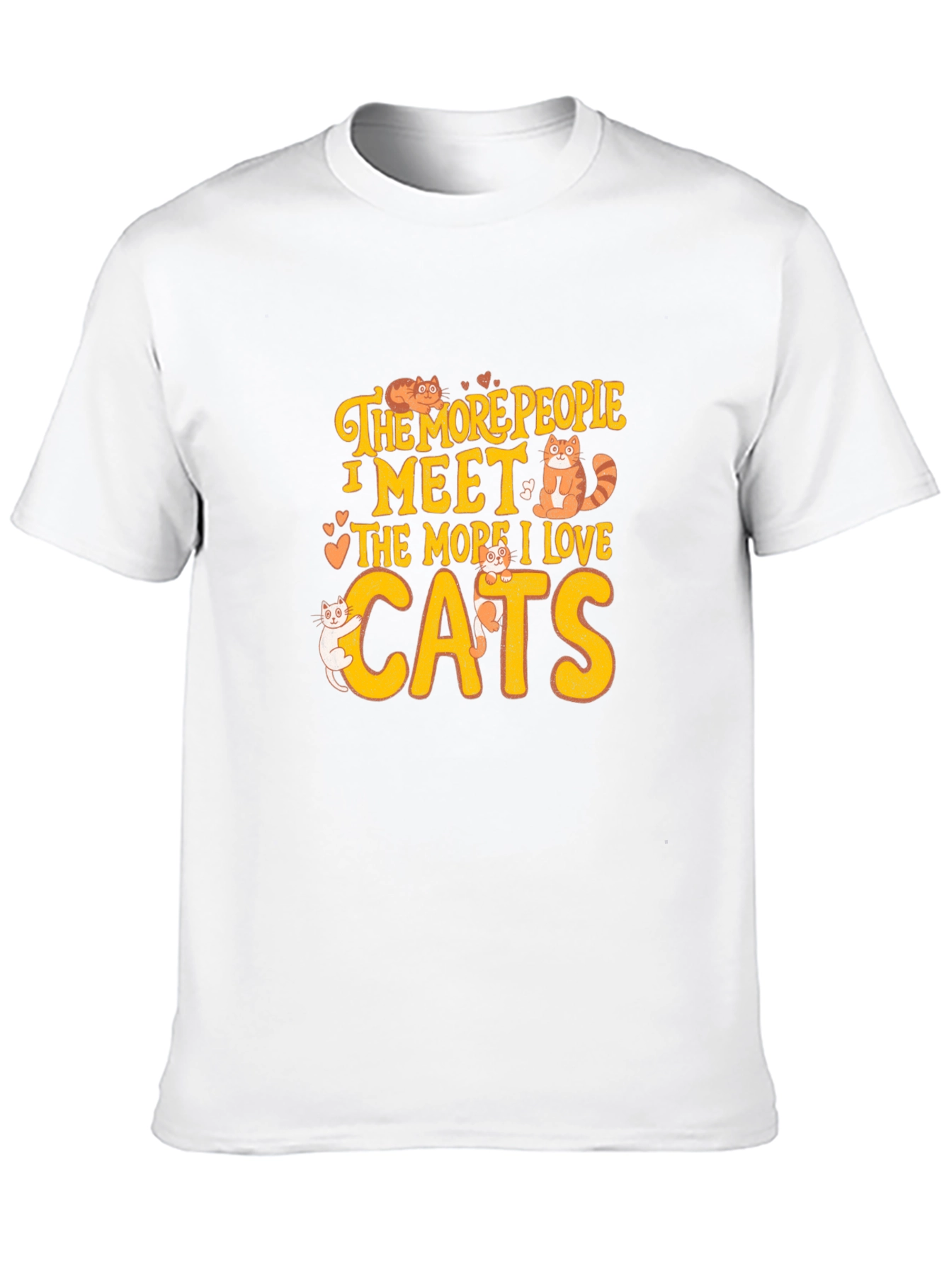 Black Cat Lover T-Shirt: The More I Love Cats view 10