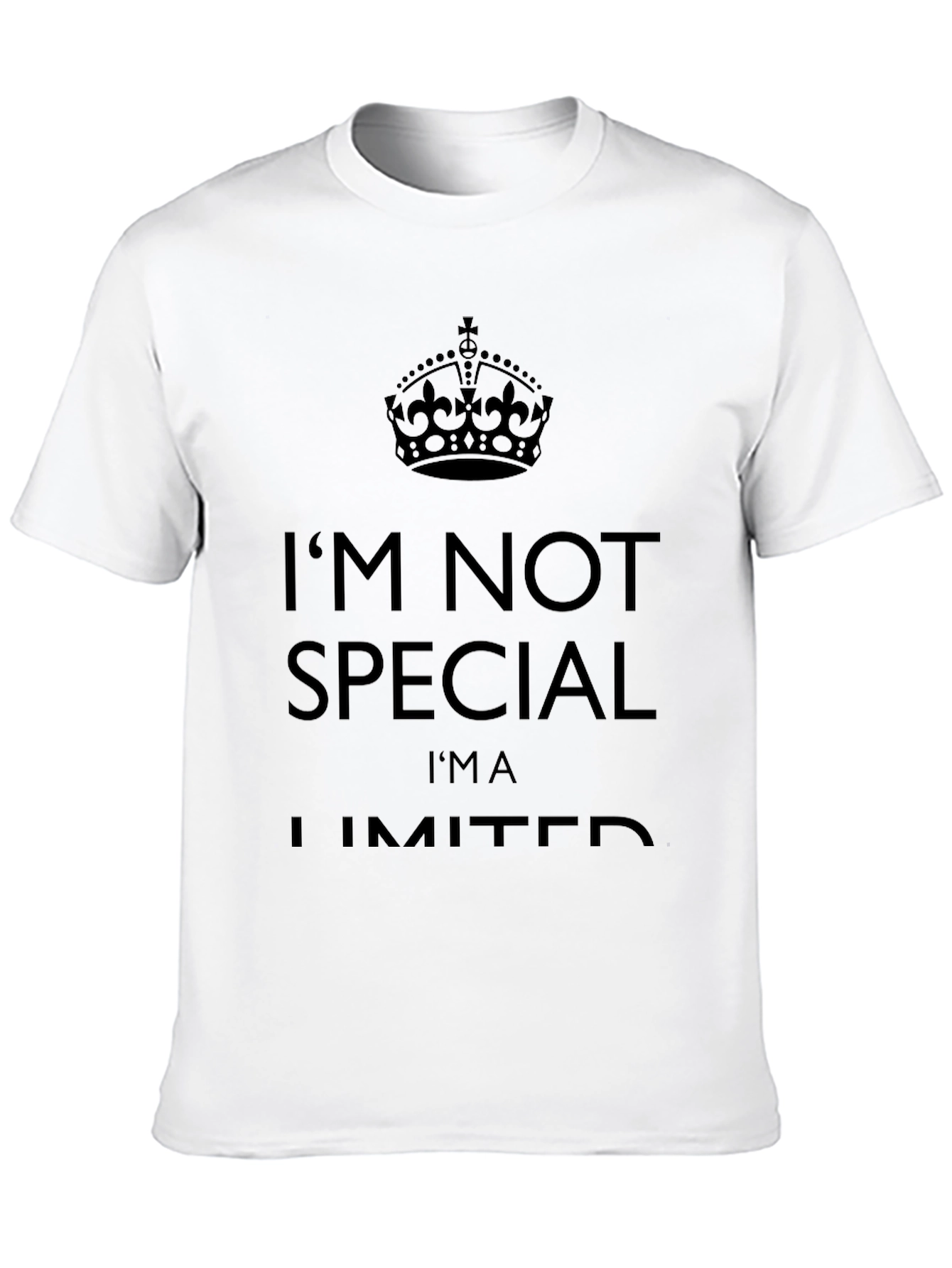 Black I'm Not Special, I'm Limited Black T-Shirt view 10