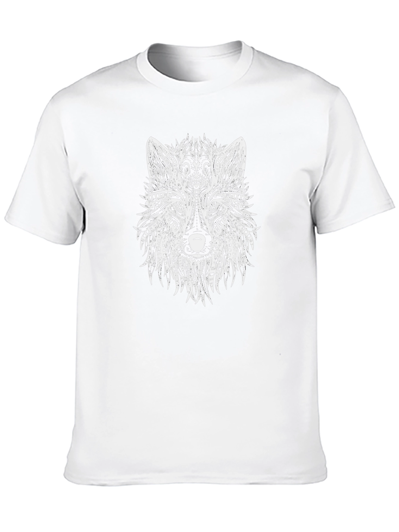 Black Wolf Graphic Print Black Crew Neck Tee view 10