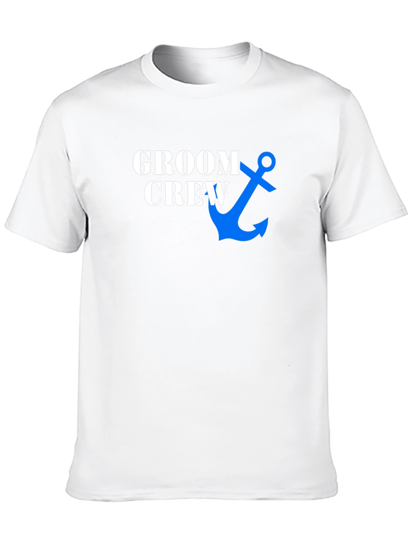 Black Groom Crew Anchor Graphic Tee - Black Cotton Blend view 10