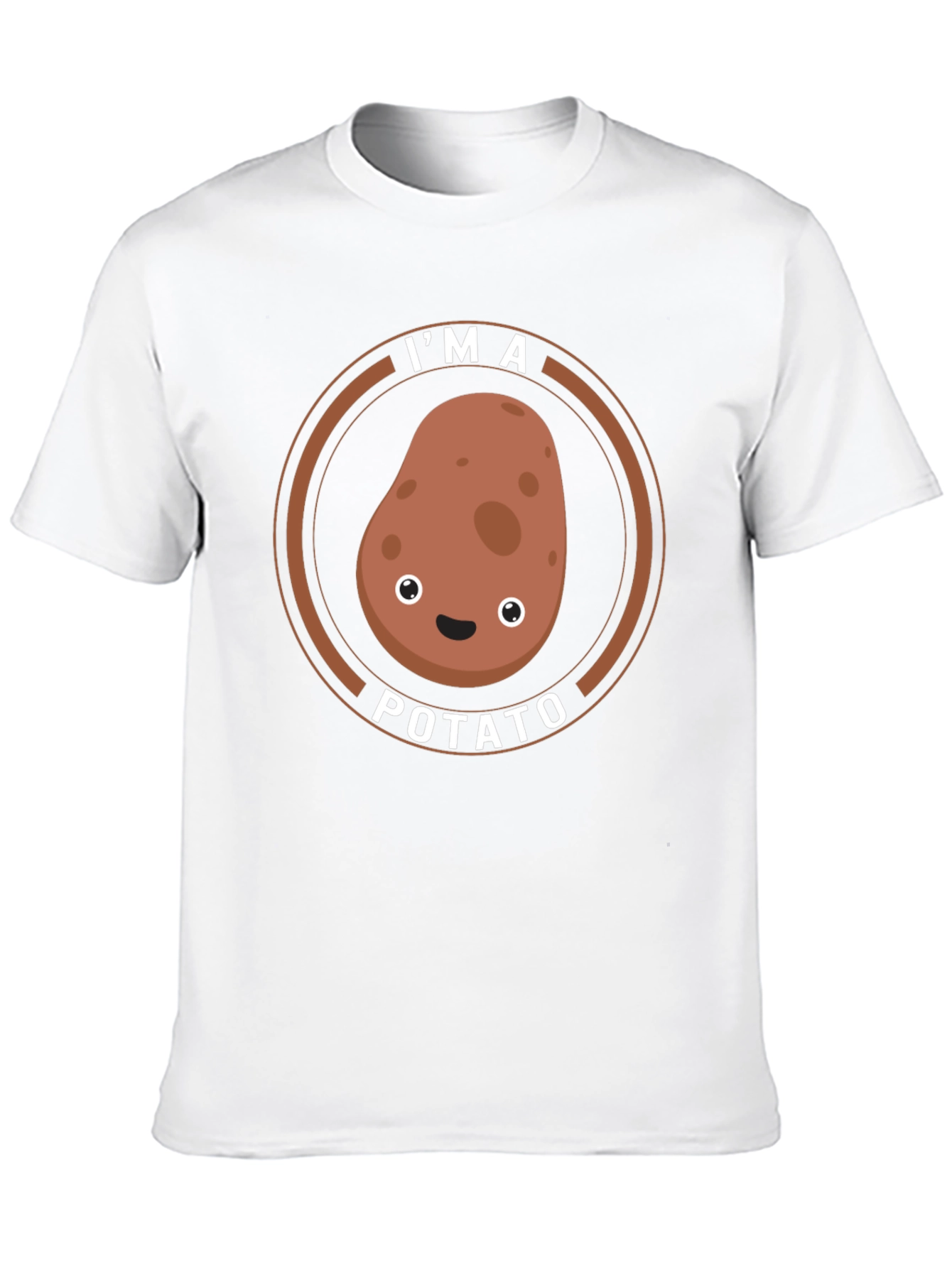 Black I'm A Potato Funny Graphic T-Shirt view 10