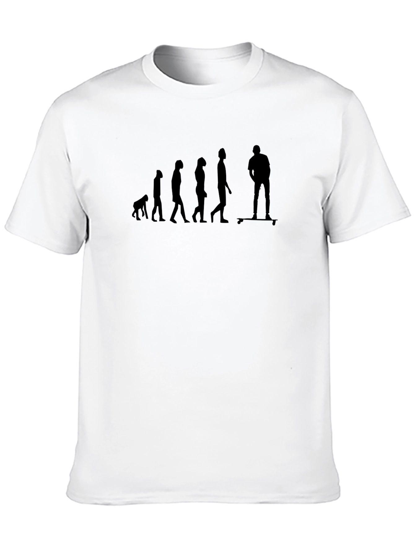 Black Evolution of Skateboarding T-Shirt | Black Tee view 10
