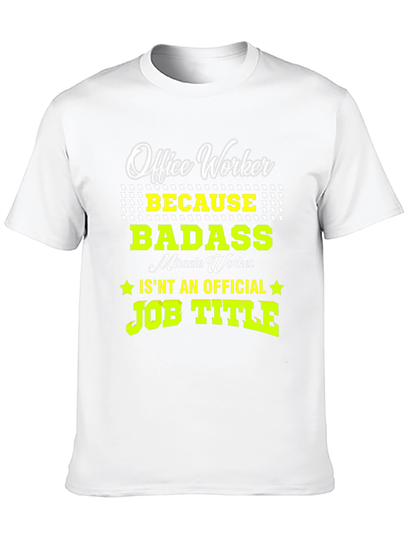 Black Office Worker Badass Job Title Graphic T-Shirt view 10