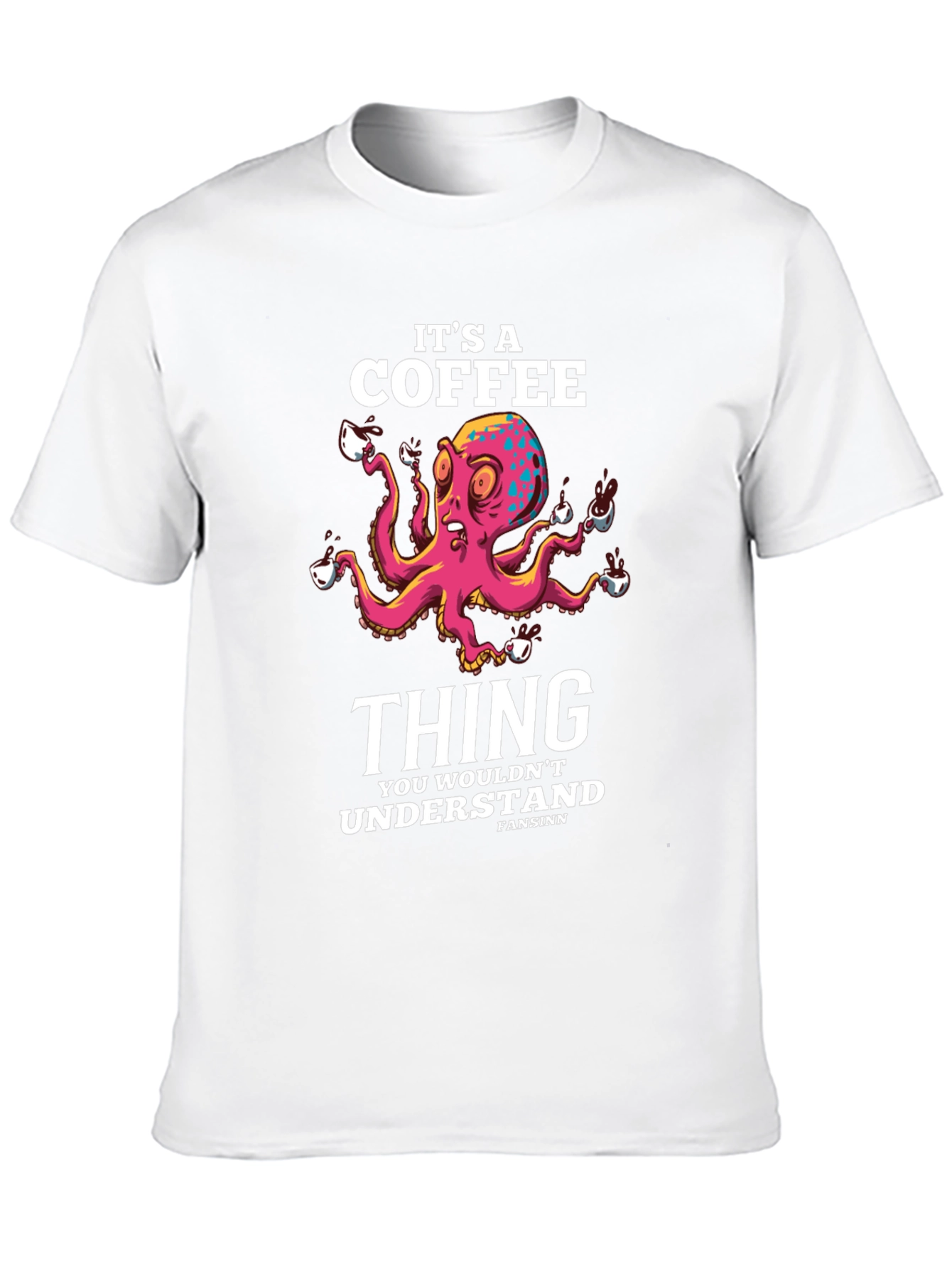 Black It's a Coffee Thing T-Shirt Octopus Design view 10