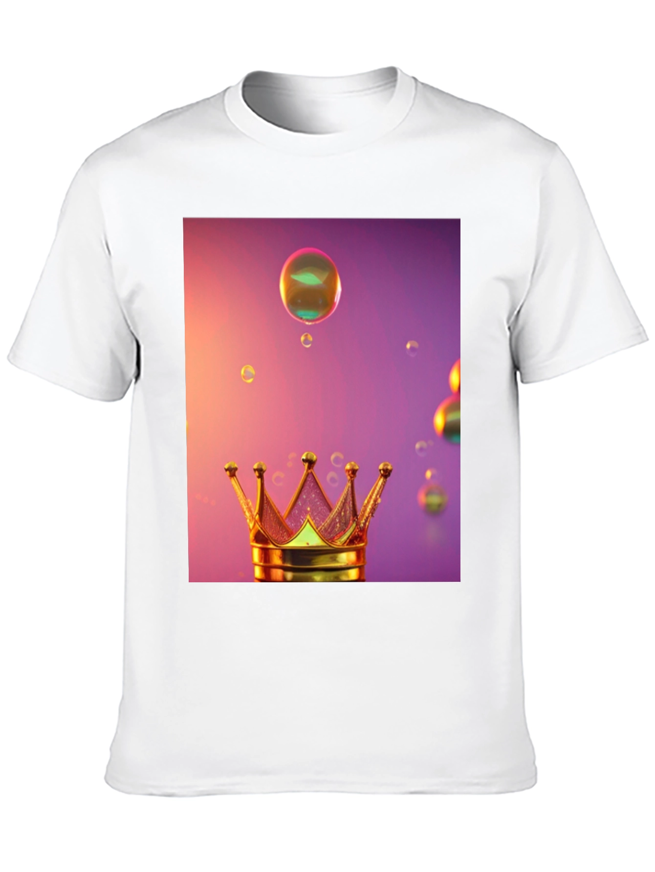 Black Crown and Bubbles Graphic Tee view 10