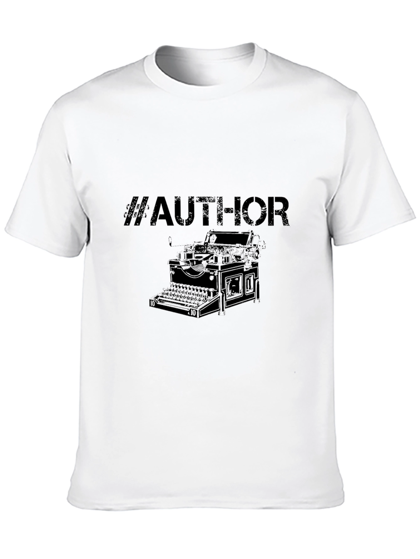 Black Author Typewriter Graphic Tee - Black view 10
