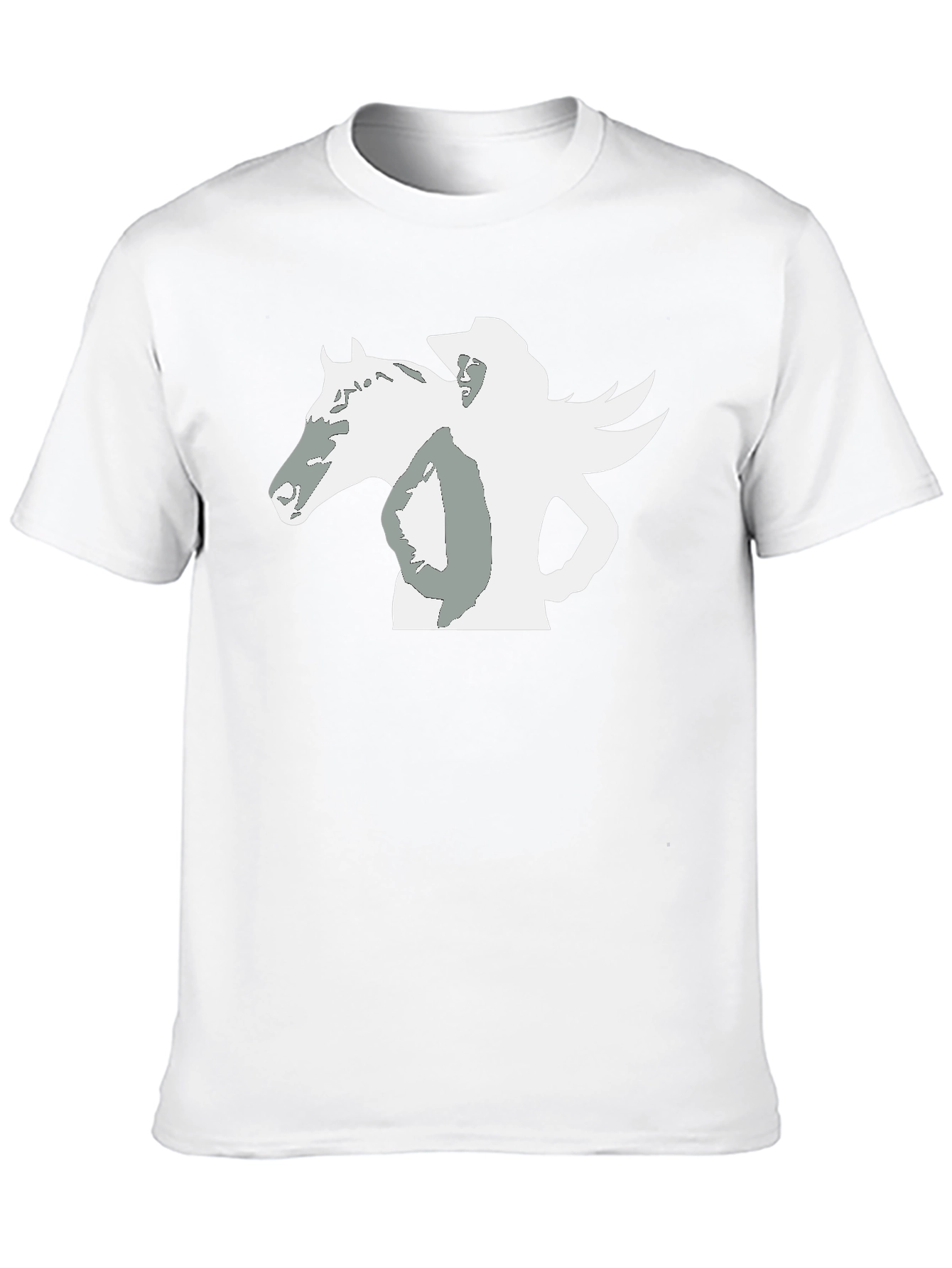 Black Black Tee with Horse and Rider Graphic view 10