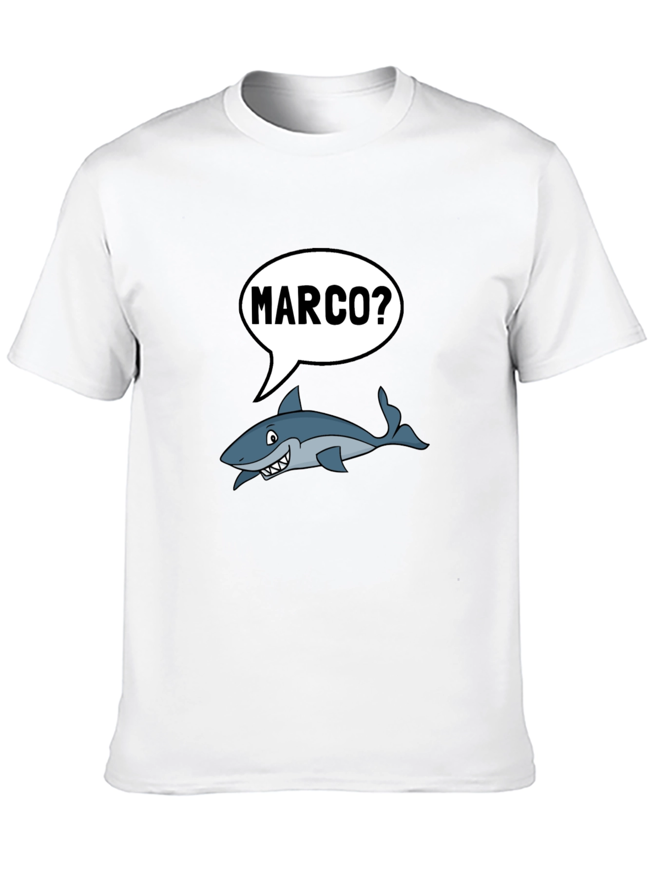 Black Marco Shark T-Shirt - Funny Ocean Humor Tee view 10