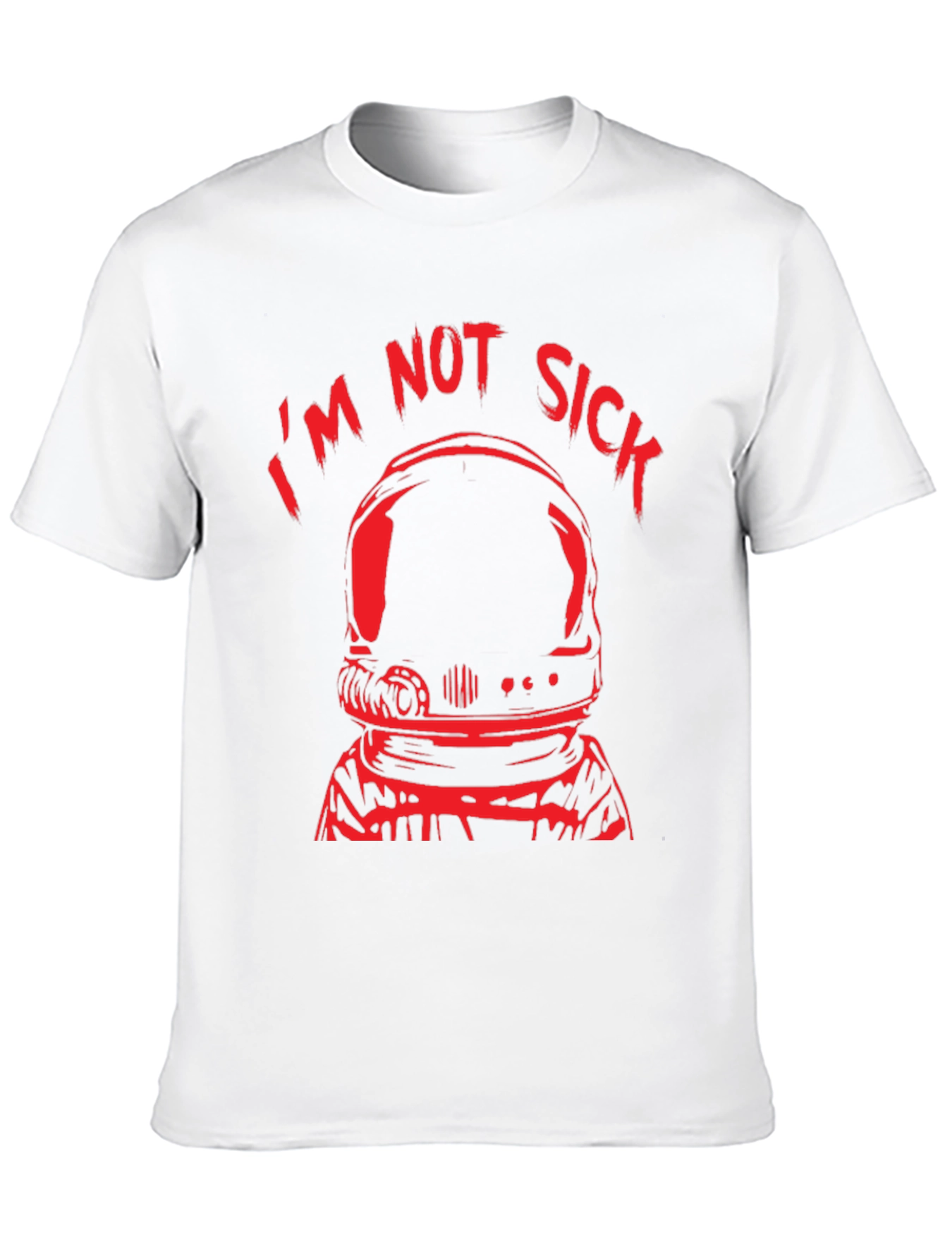 Black I'm Not Sick Astronaut Black T-Shirt view 10