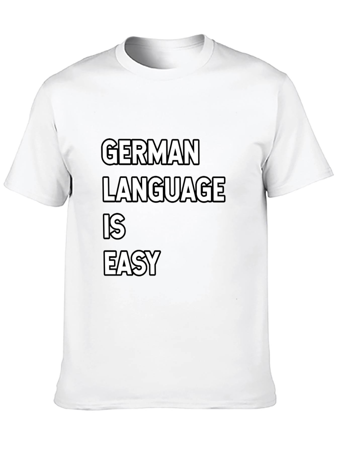 Black German Language Is Easy T-Shirt - Novelty Humor Tee view 10