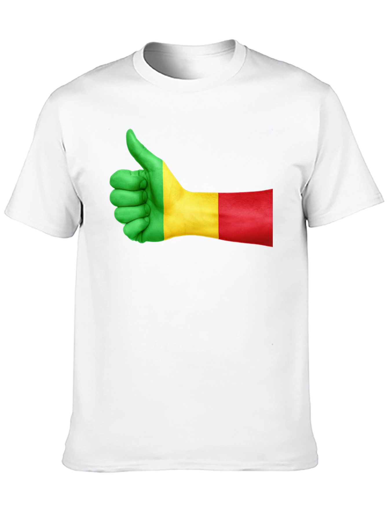 Mali Flag Thumbs Up Graphic Black T-Shirt - 10